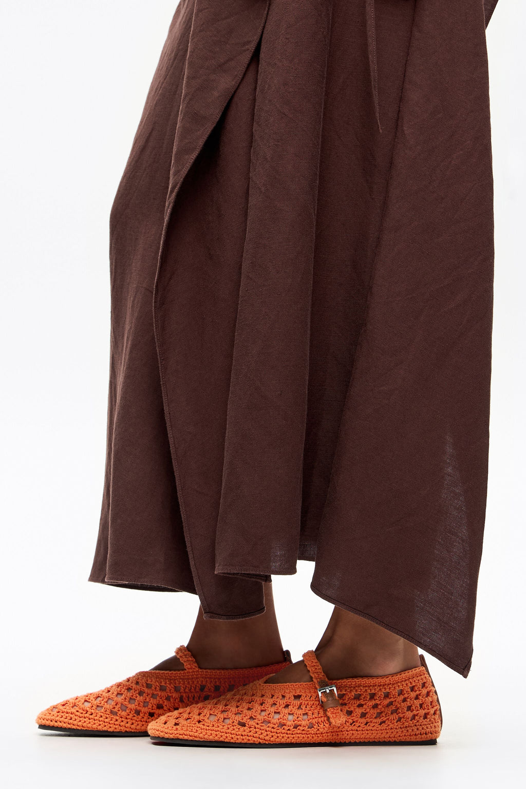 Orange crochet ballerina