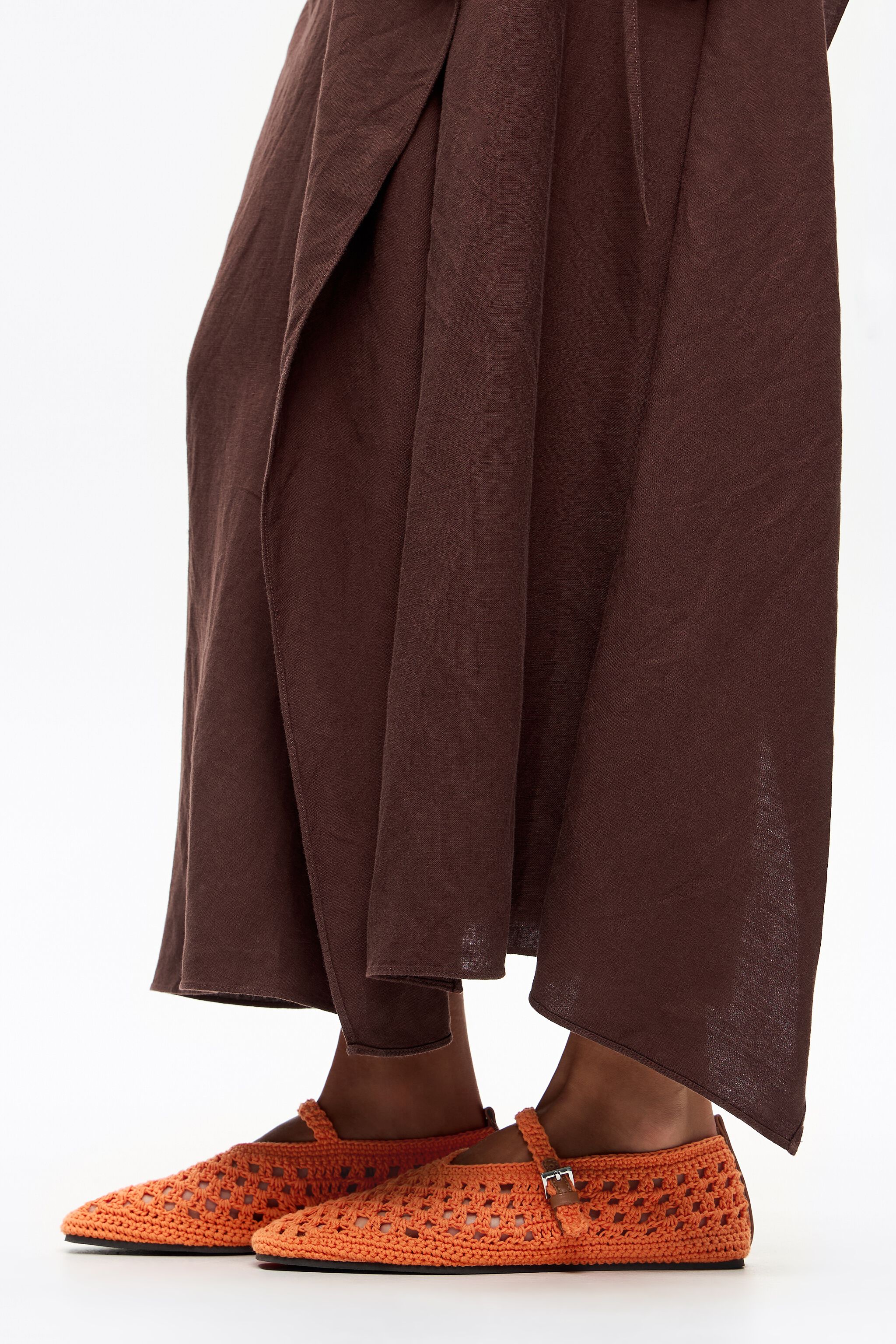 Orange crochet ballerina