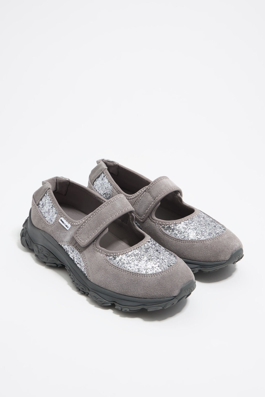 Gray octopus Mary-Jane runner ballerina