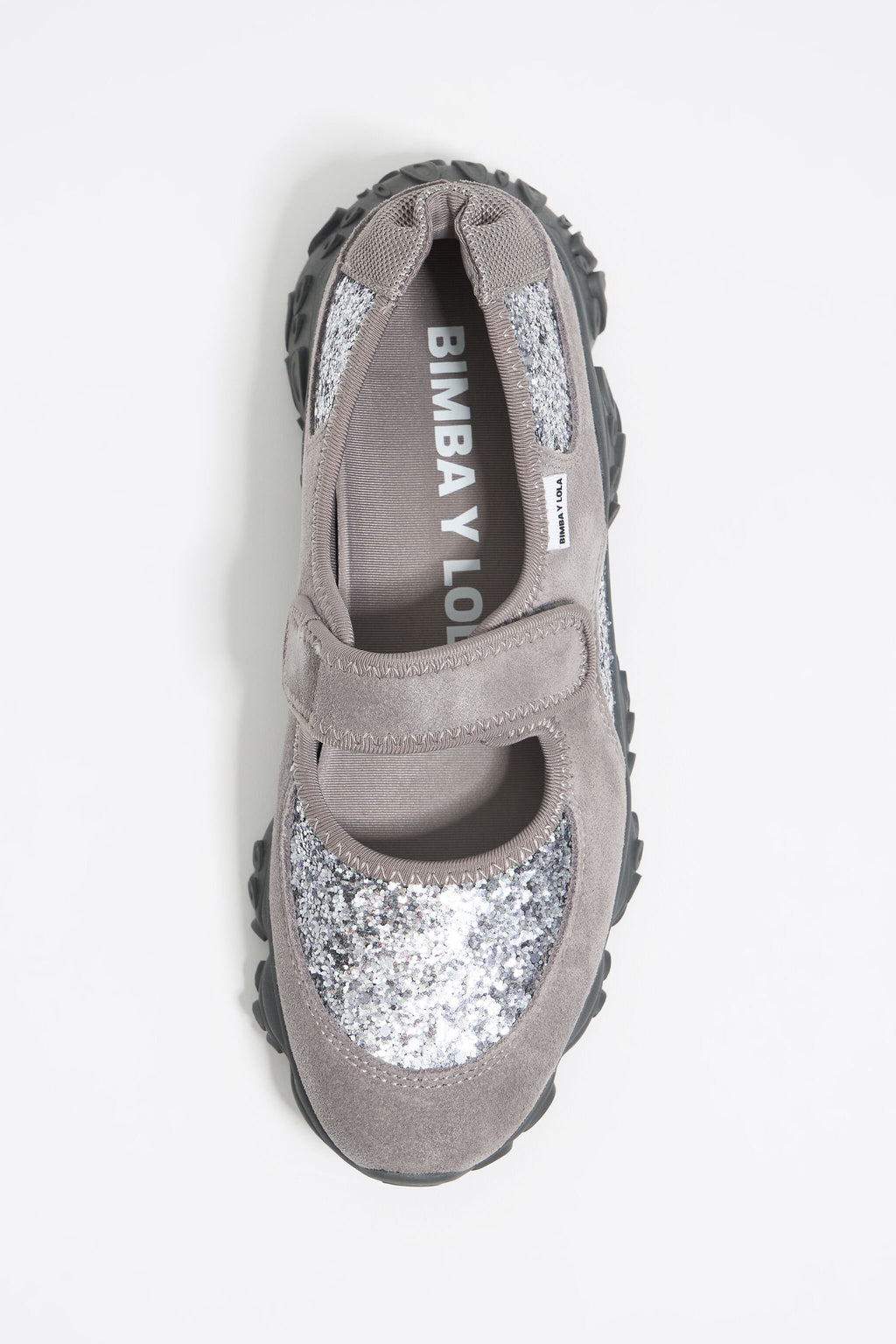 Gray octopus Mary-Jane runner ballerina