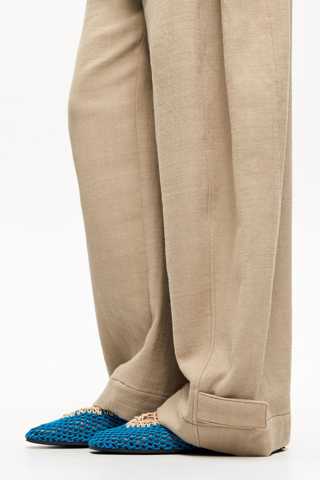 Electric blue crochet ballerina