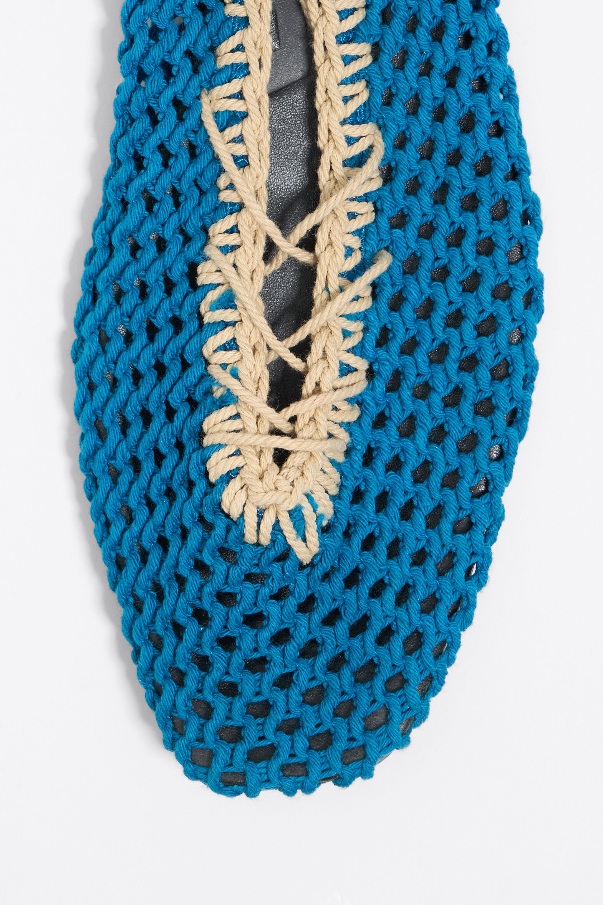 Electric blue crochet ballerina