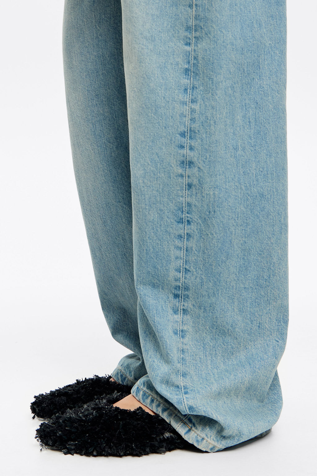 Black raffia slingback ballerina