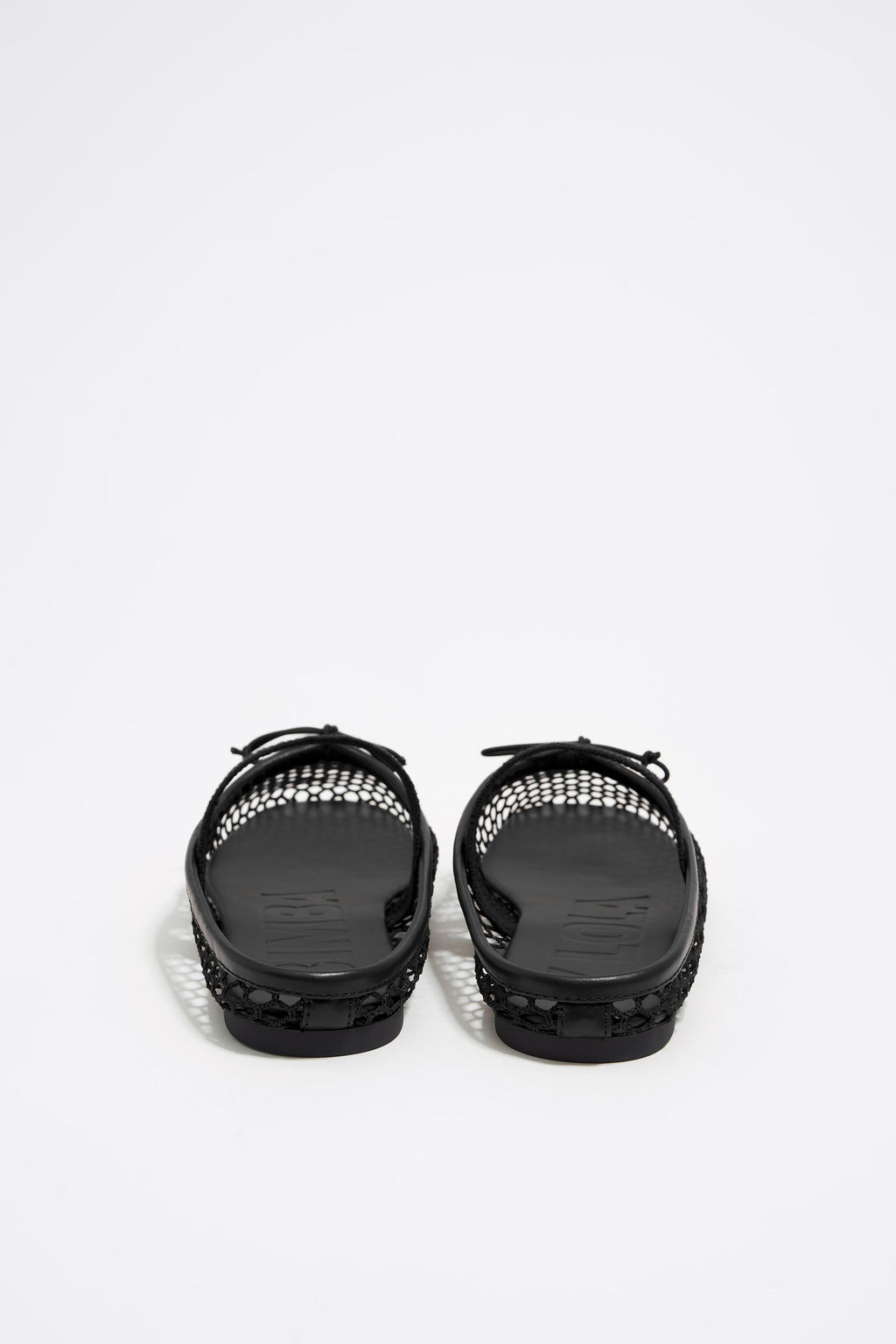 Black mesh slingback ballerina