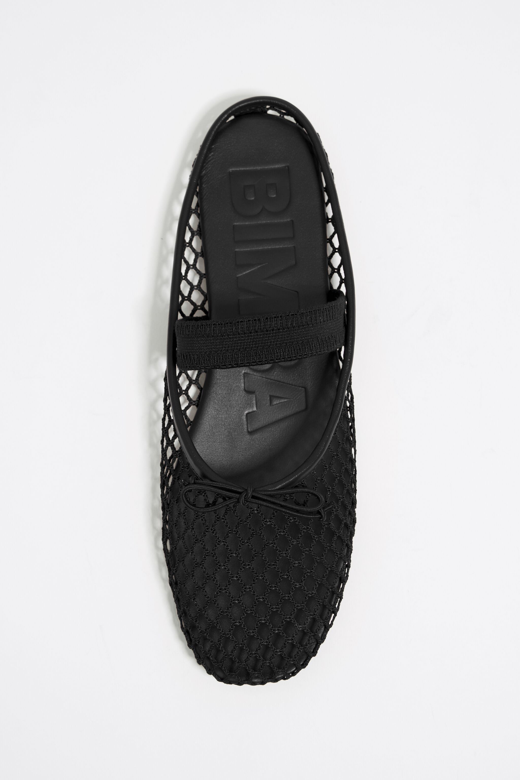 Black mesh slingback ballerina