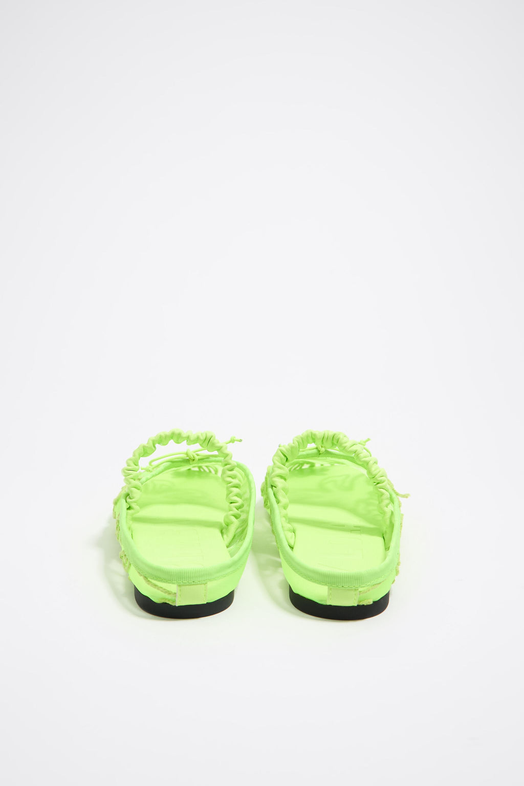 Yellow mosquito net slingback ballerina