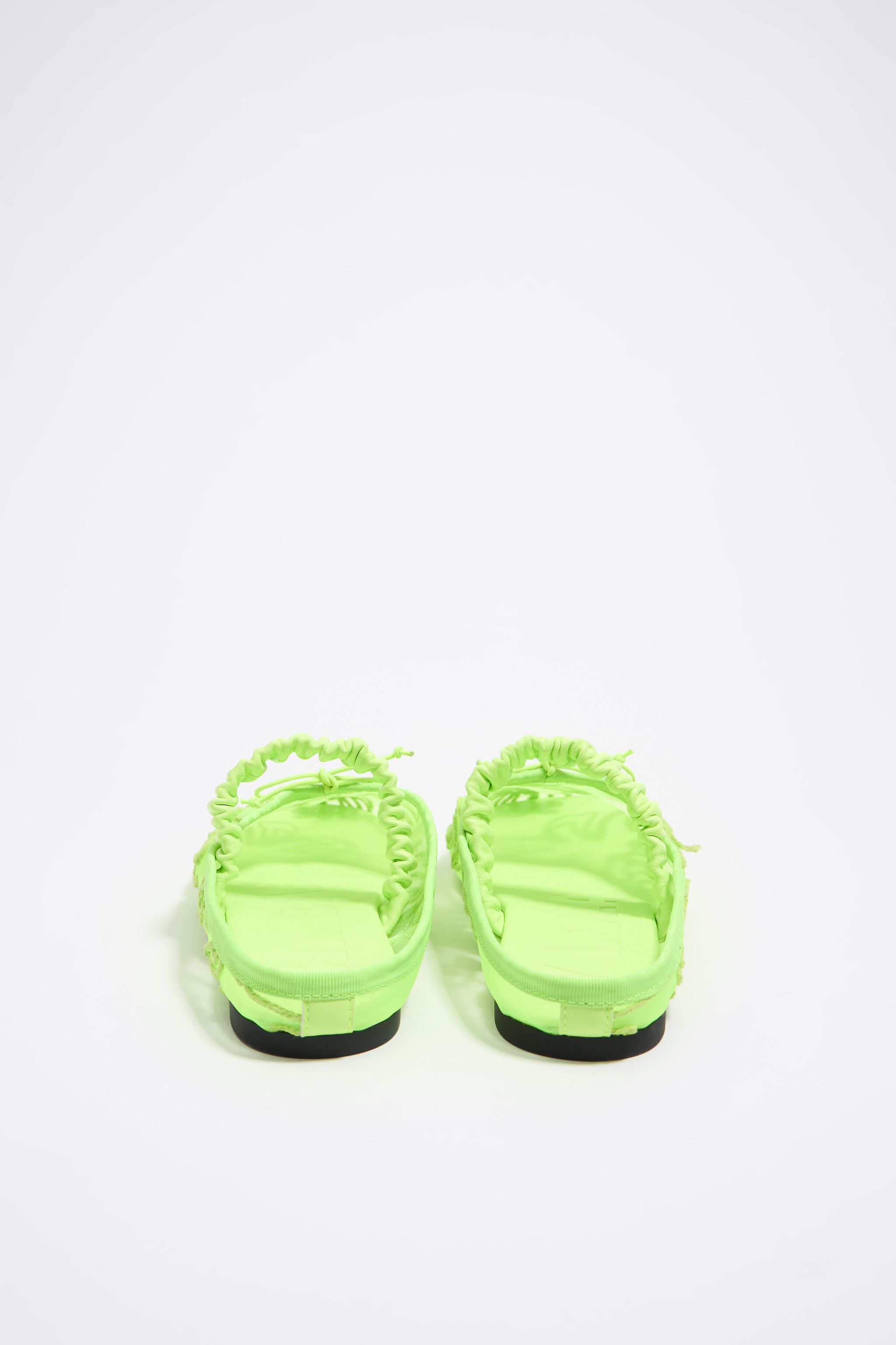 Yellow mosquito net slingback ballerina