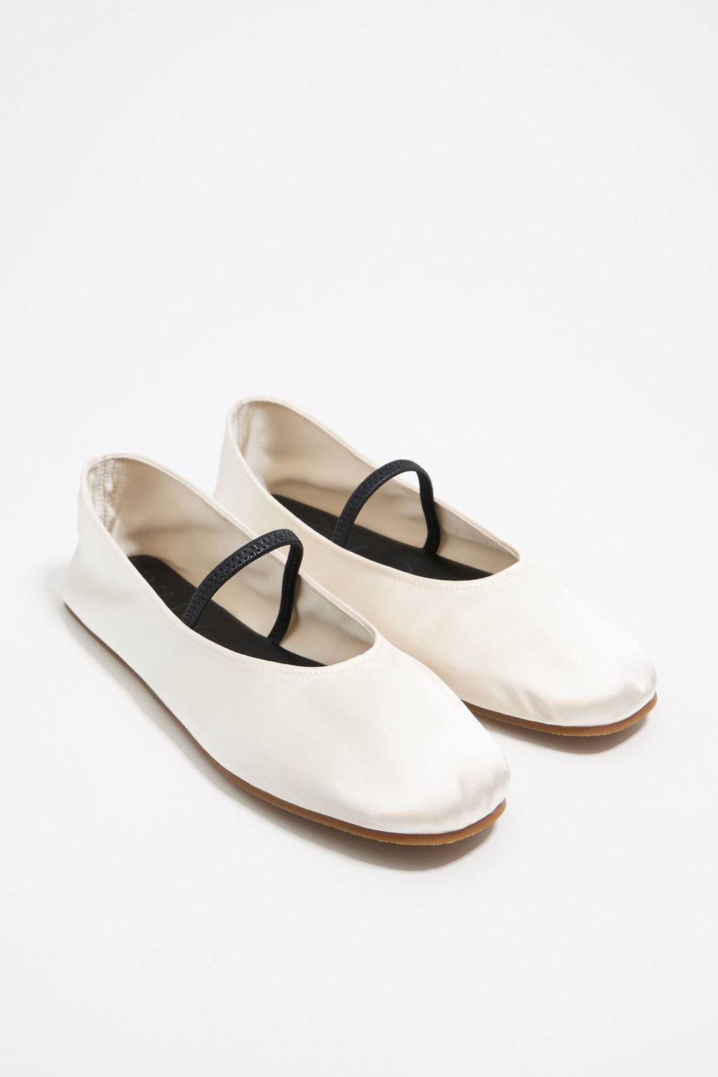 White satin ballerina