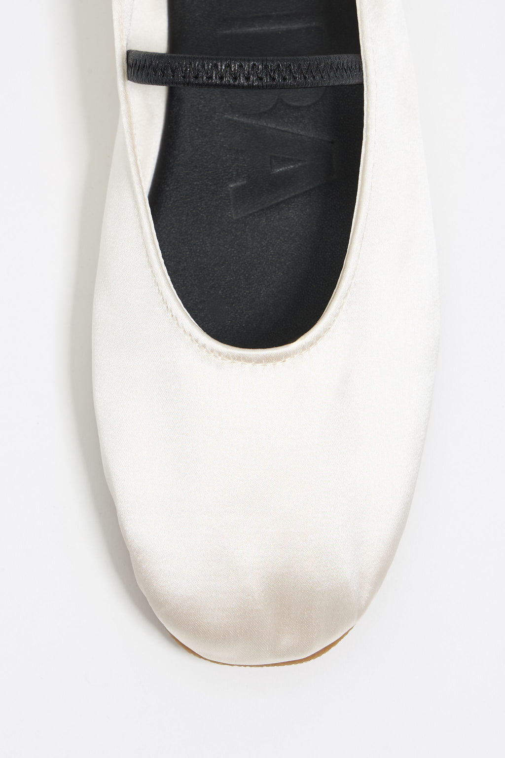 White satin ballerina