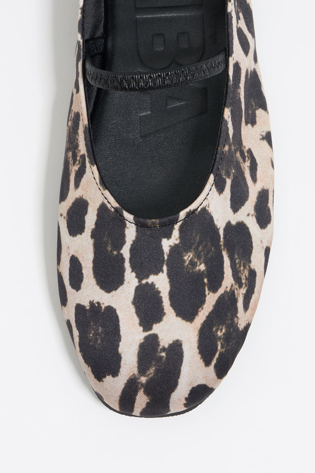 Leopard satin ballerina