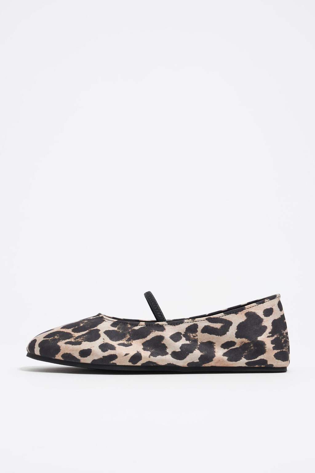 Leopard satin ballerina