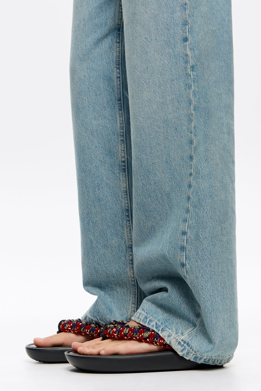 Multicolor rope boat sandal