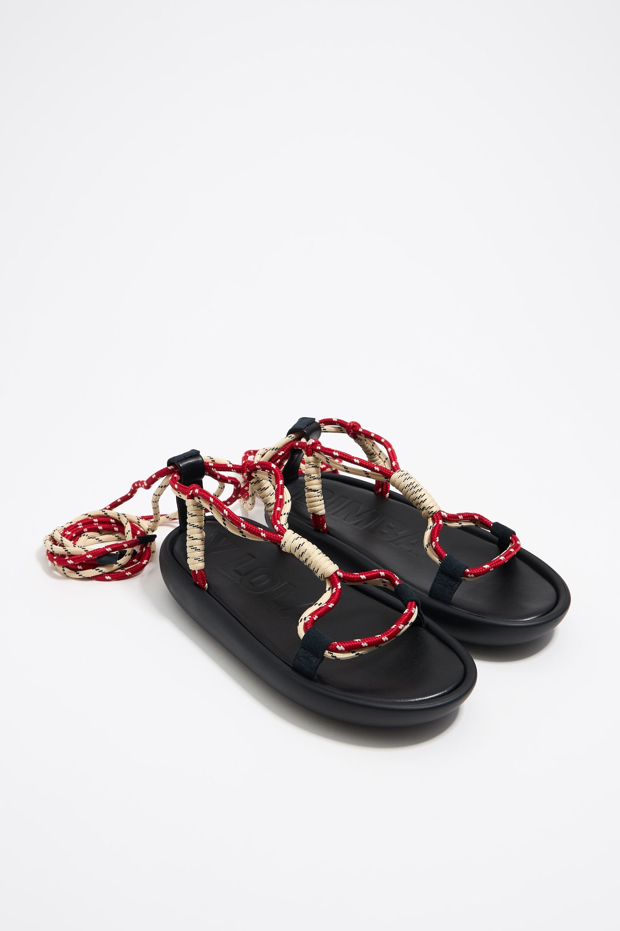 Boat sandal with nautical color ropes