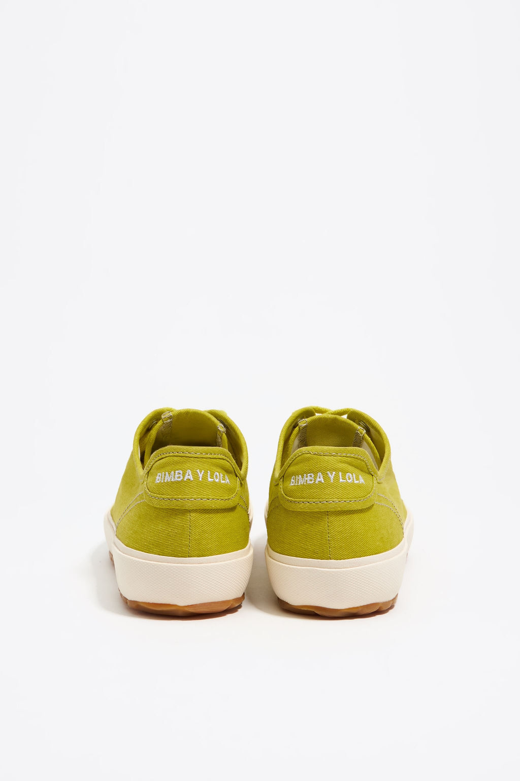 Lime canvas vulcanized sneaker