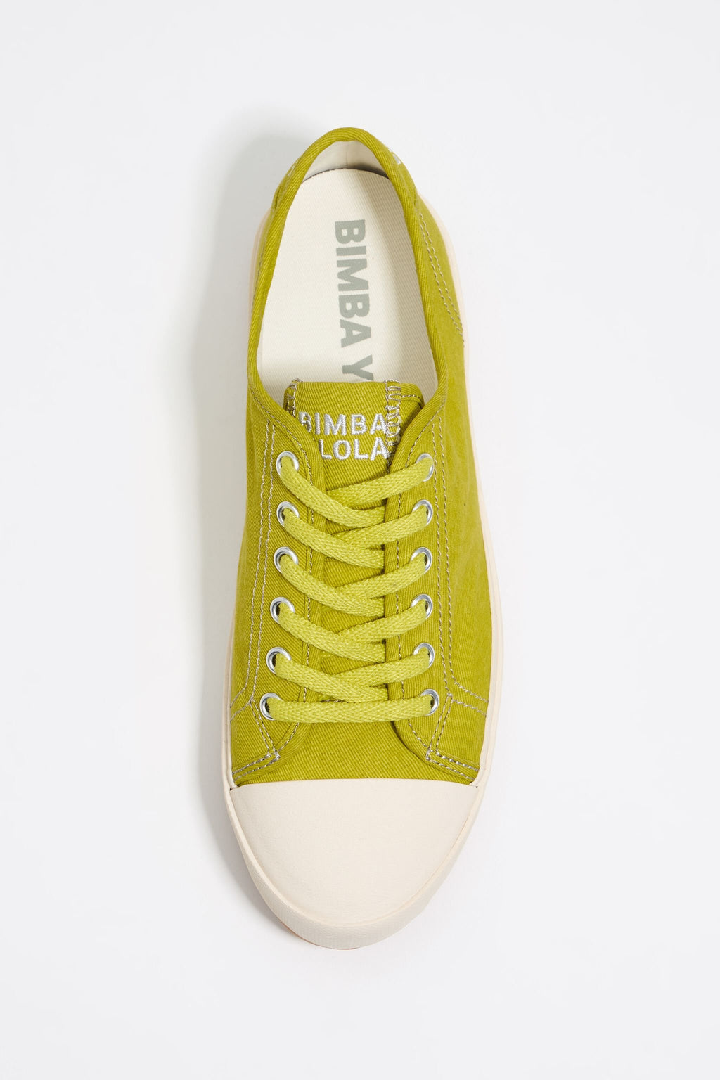 Lime canvas vulcanized sneaker