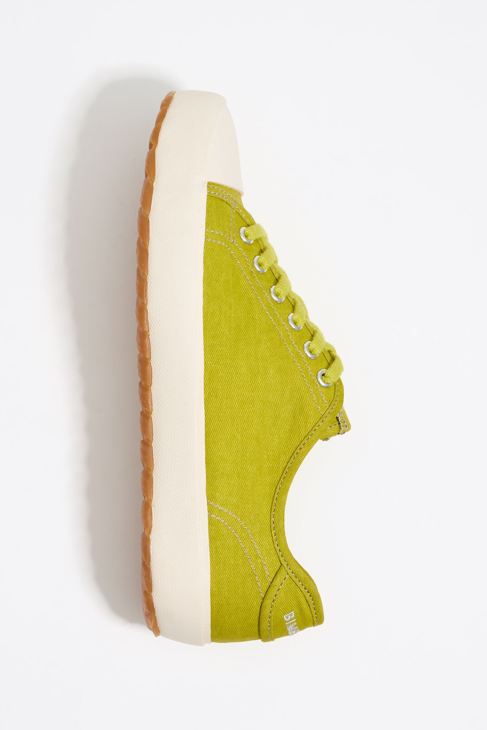 Lime canvas vulcanized sneaker