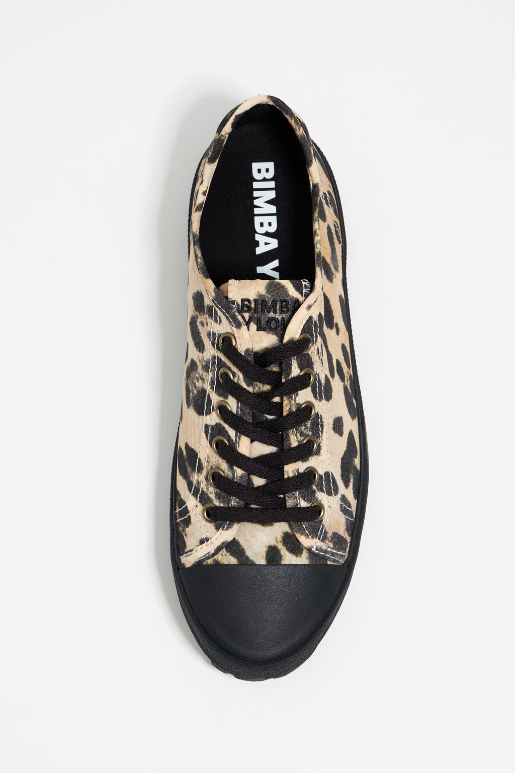 Leopard nylon vulcanized sneaker