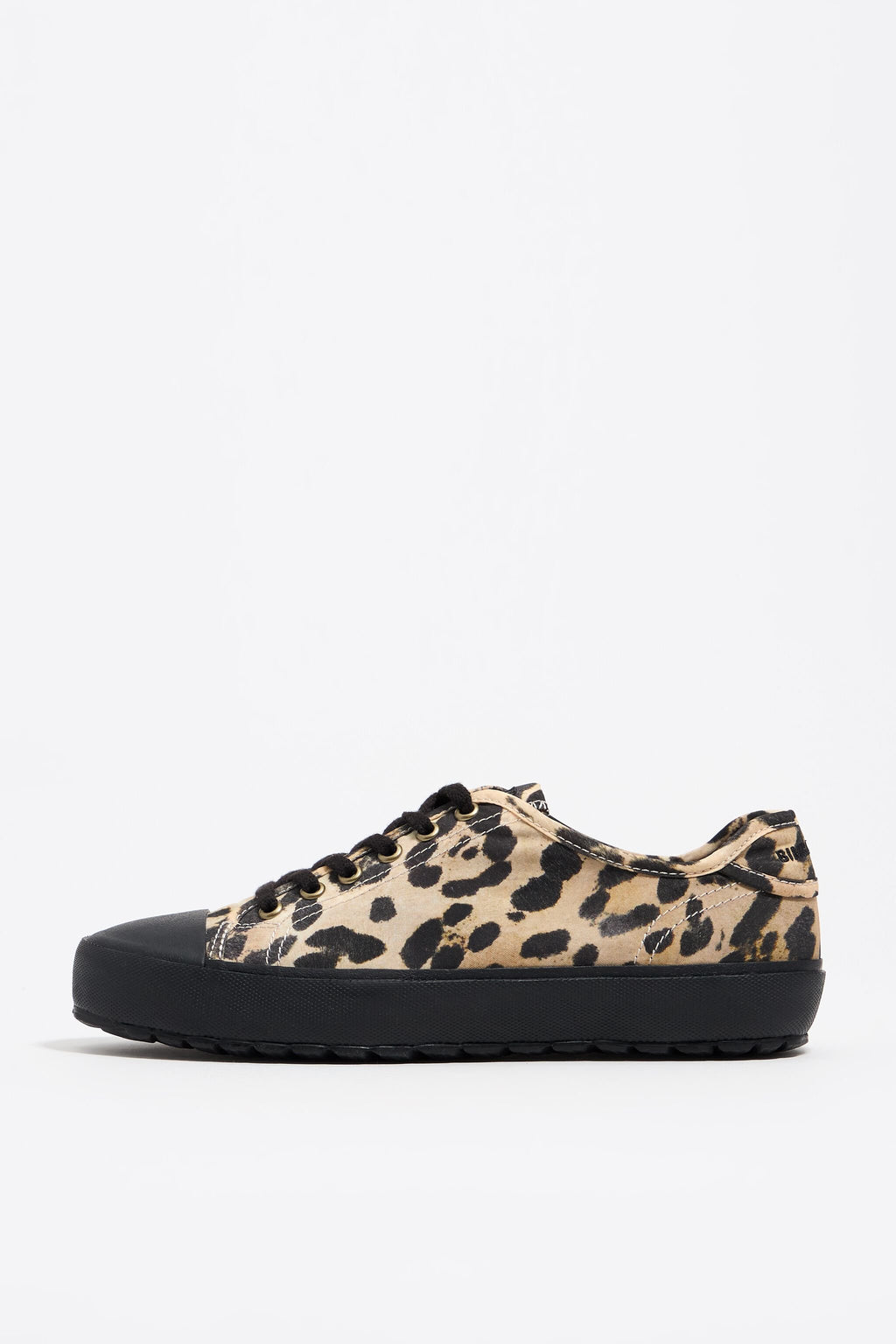 Leopard nylon vulcanized sneaker