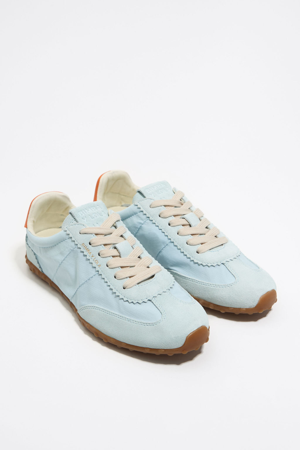 Blue suede and technical fabric 13 29 sneaker
