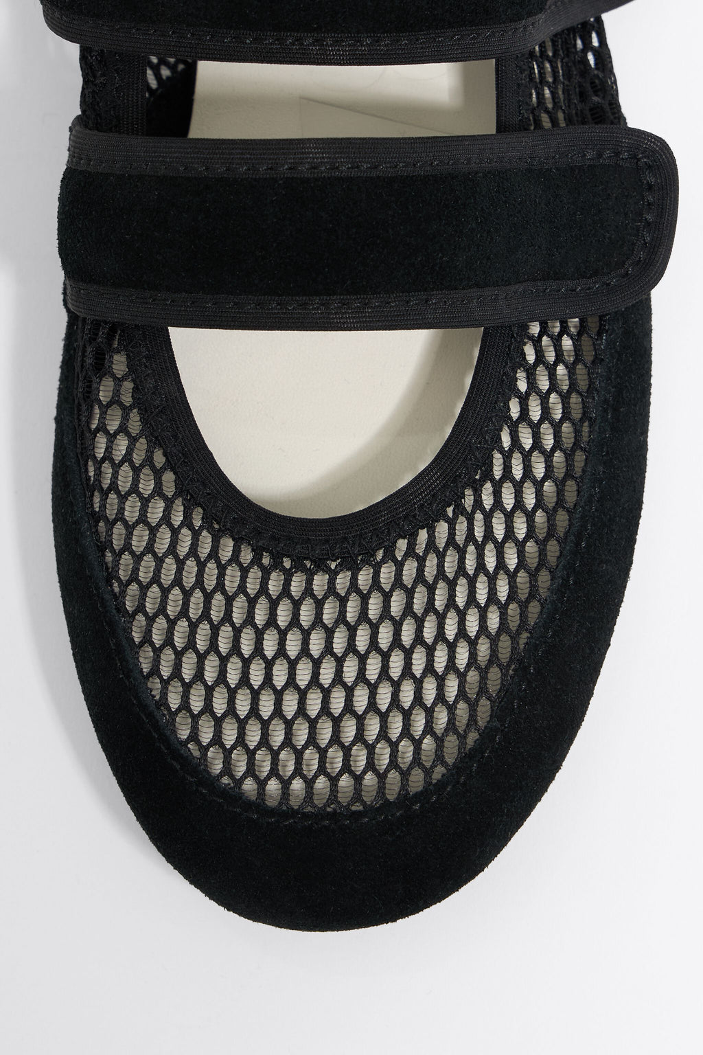 Black net sporty ballerina