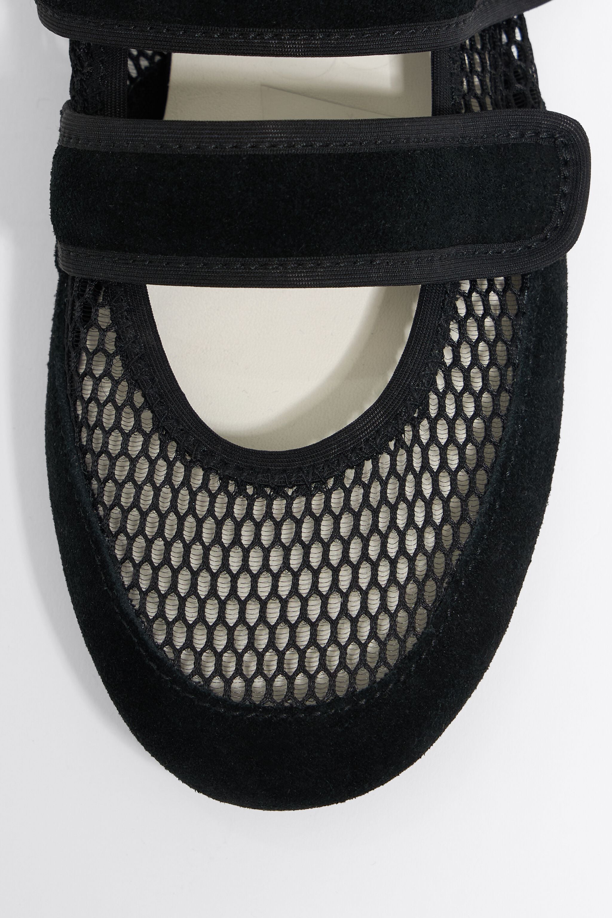 Black net sporty ballerina