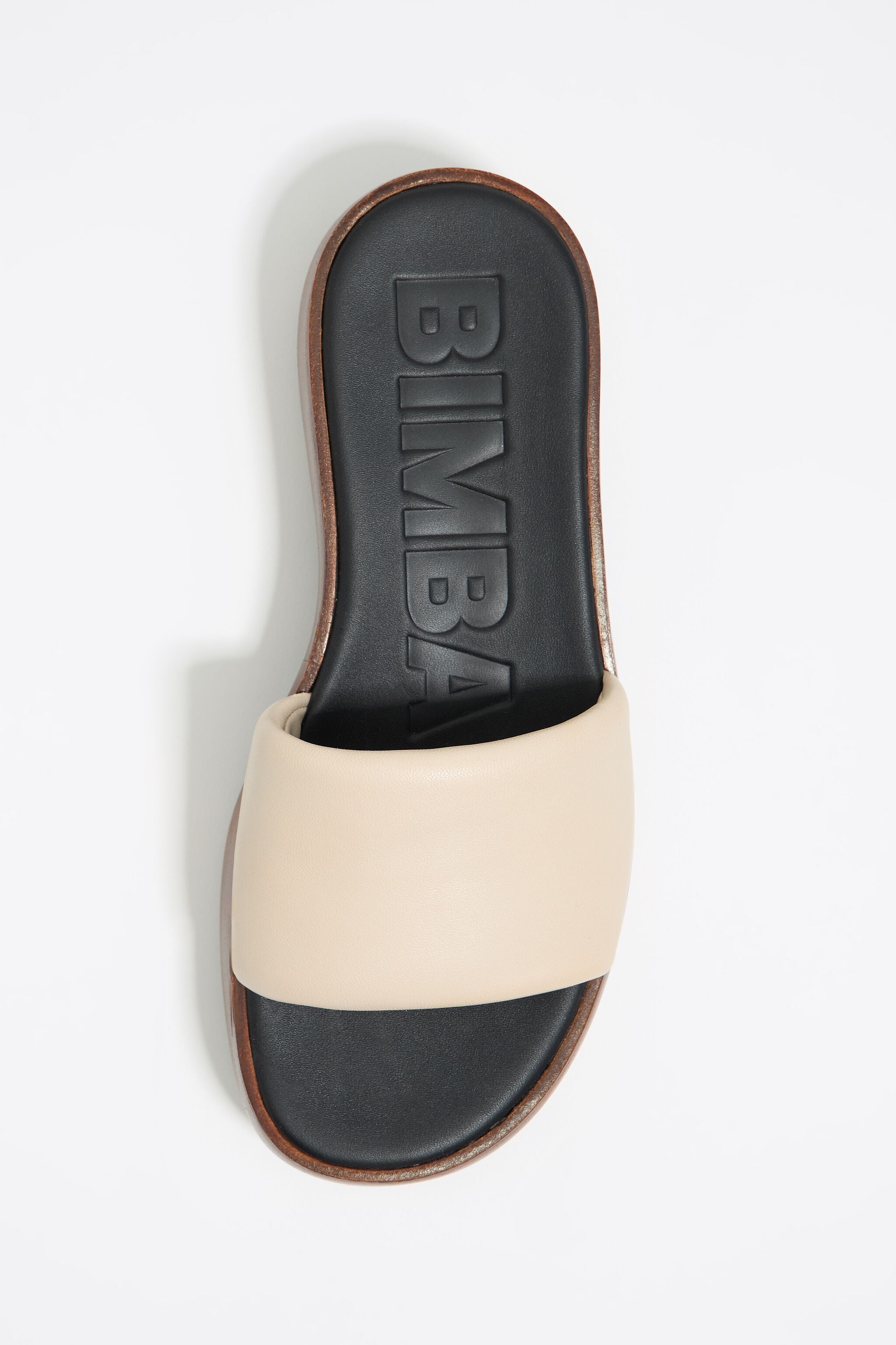 White leather platform sandal