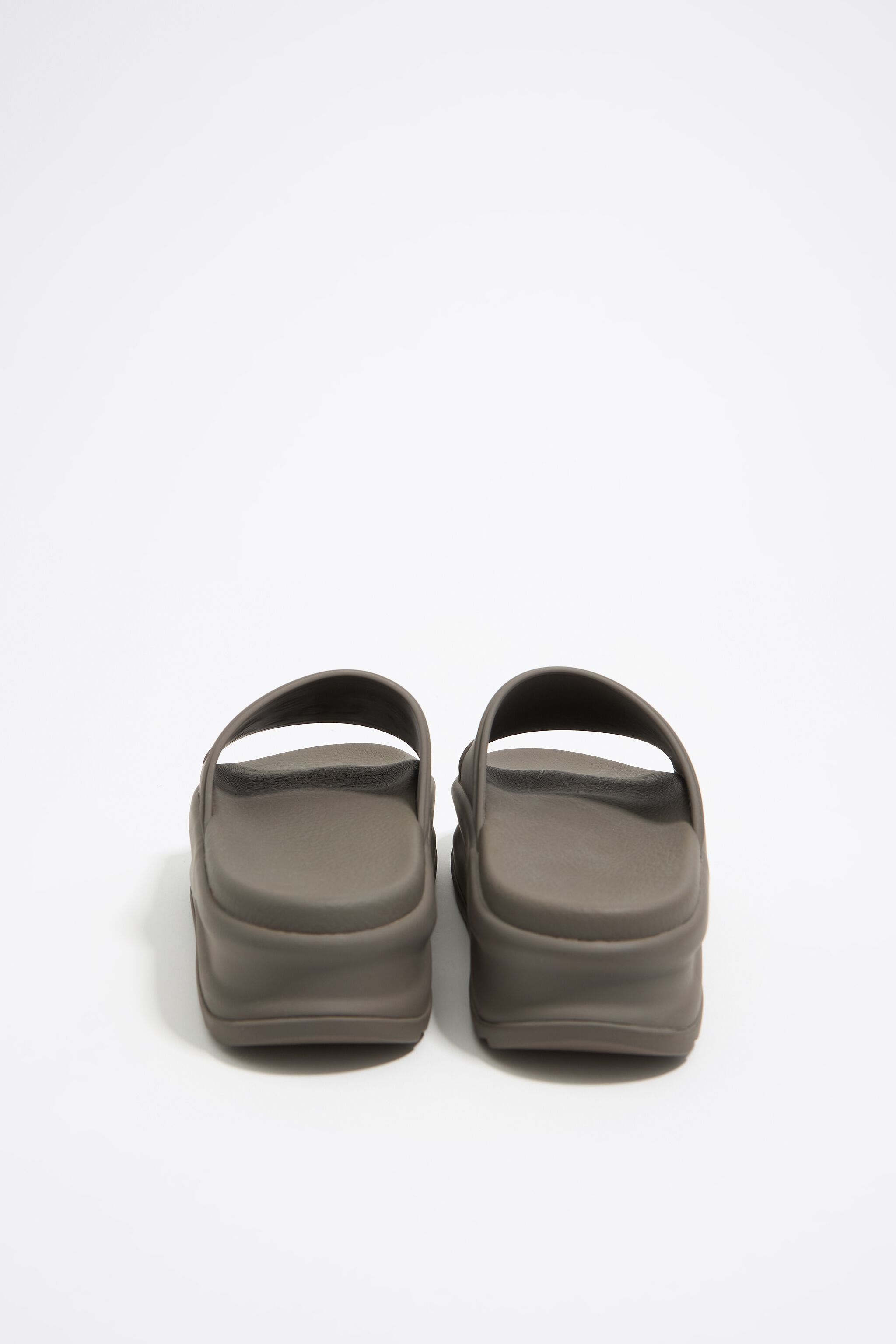 Khaki platform flip-flop