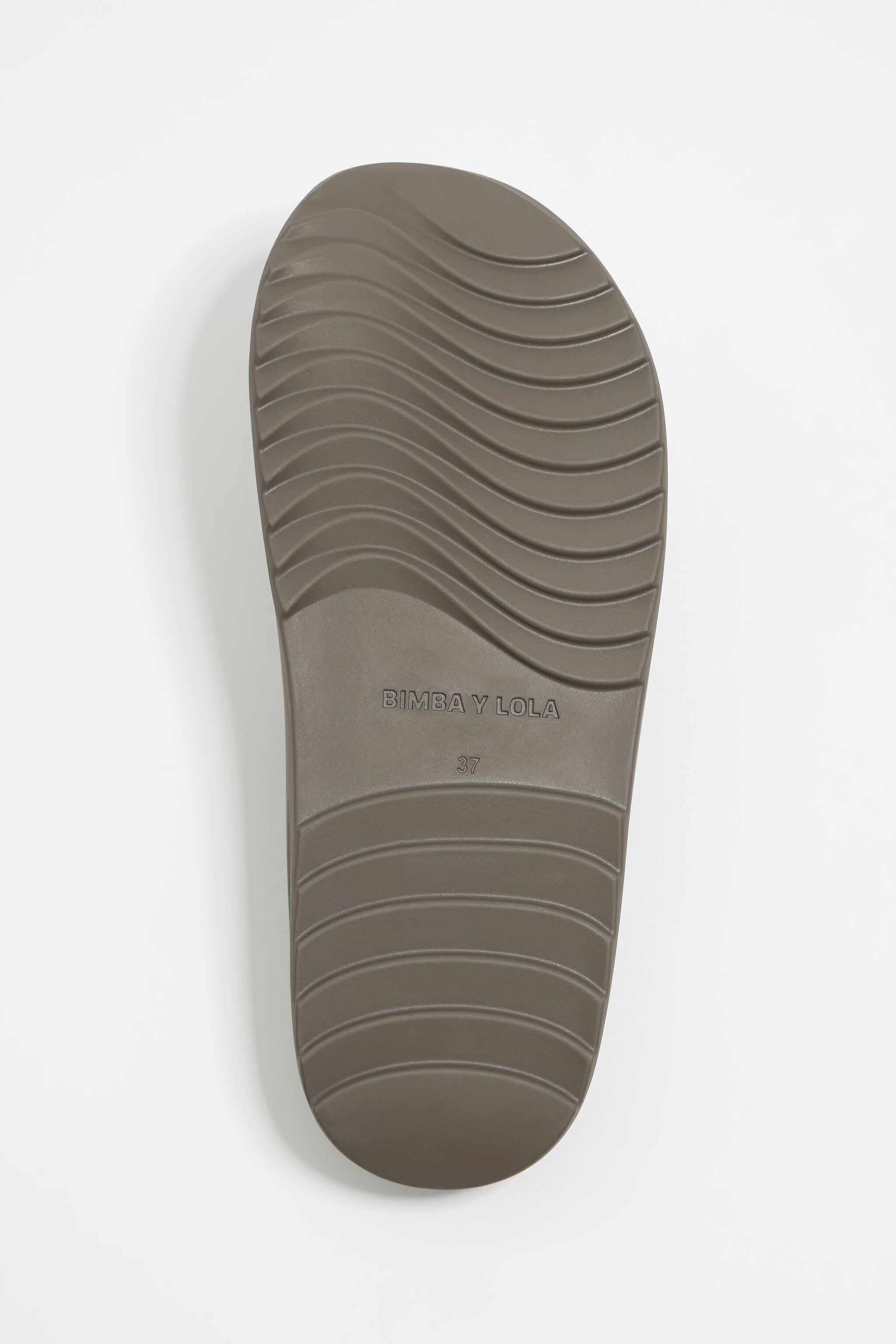 Khaki platform flip-flop