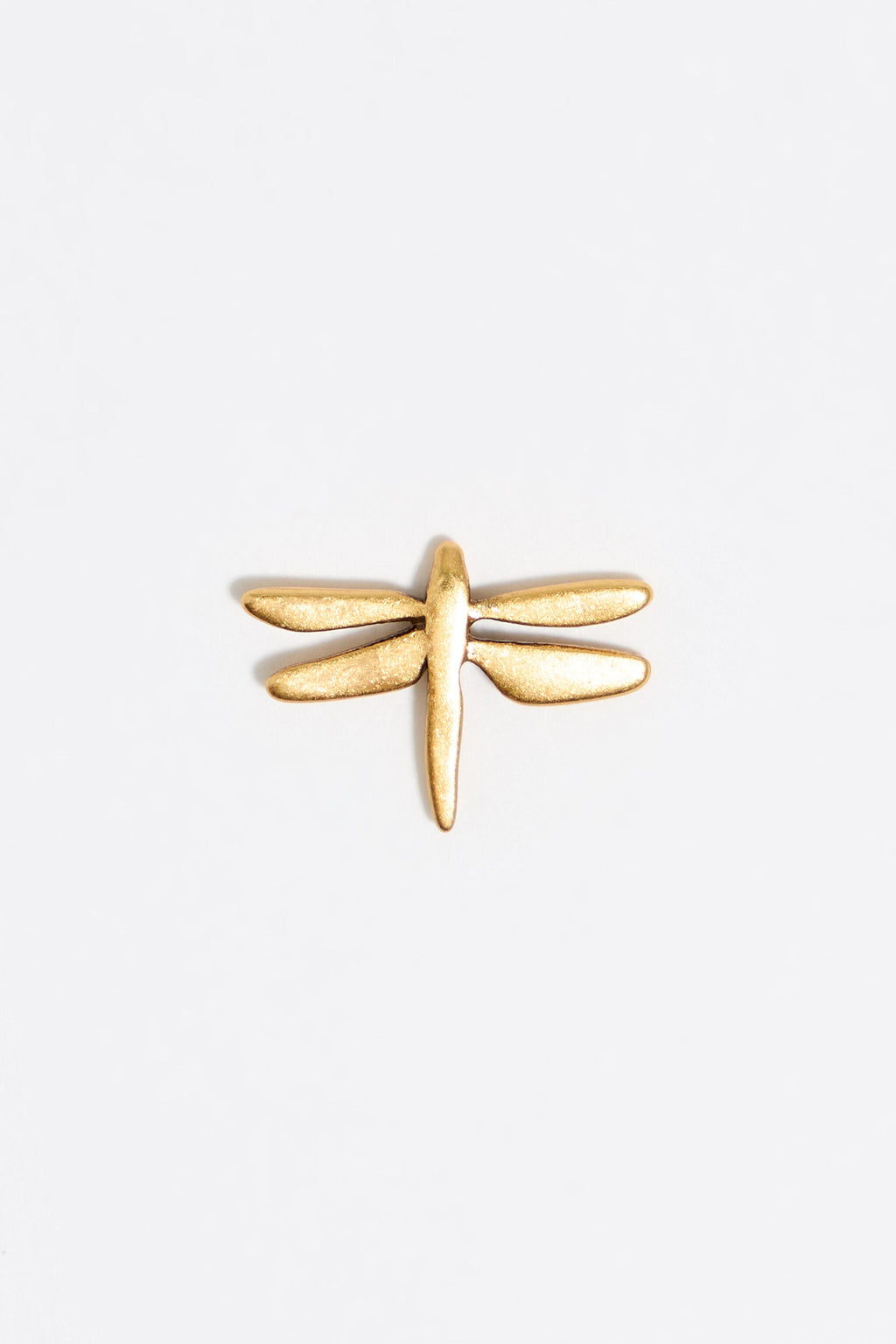 Matte gold-tone dragonfly earrings