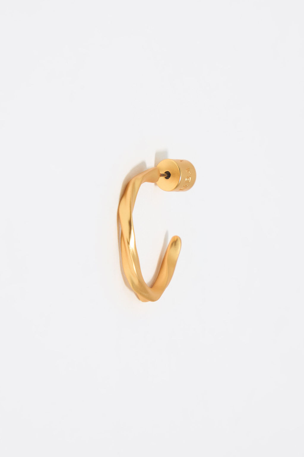 Matte gold uneven hoop earrings