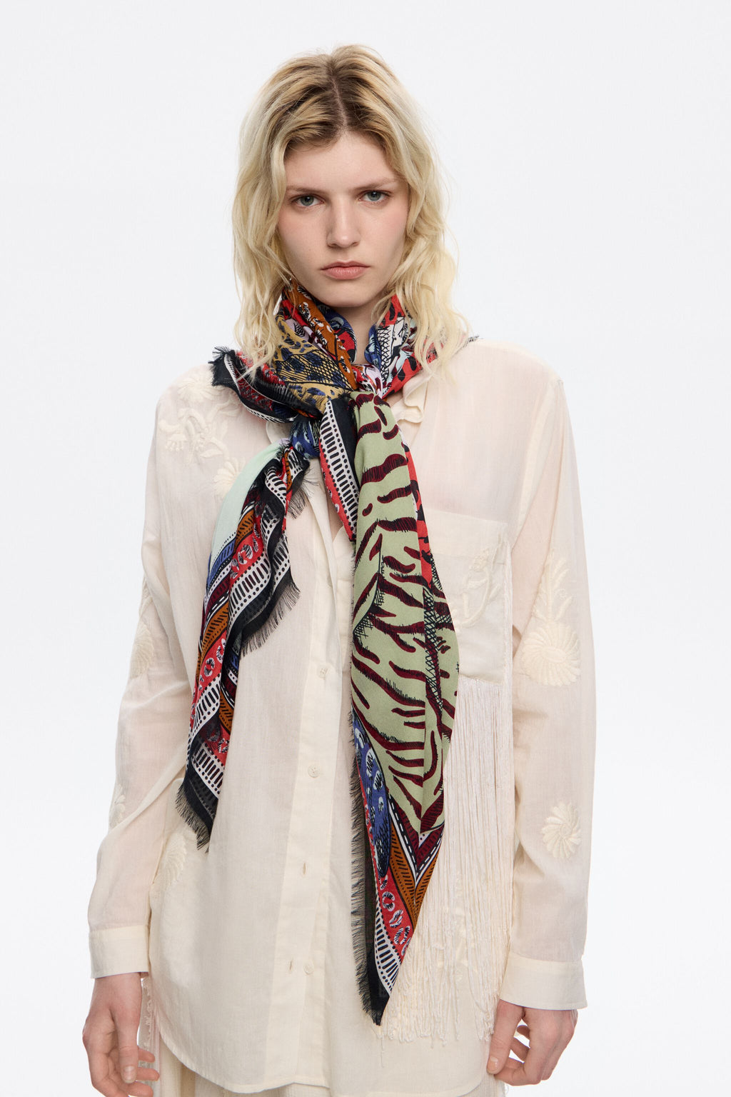 Lime cats heart shawl with borders