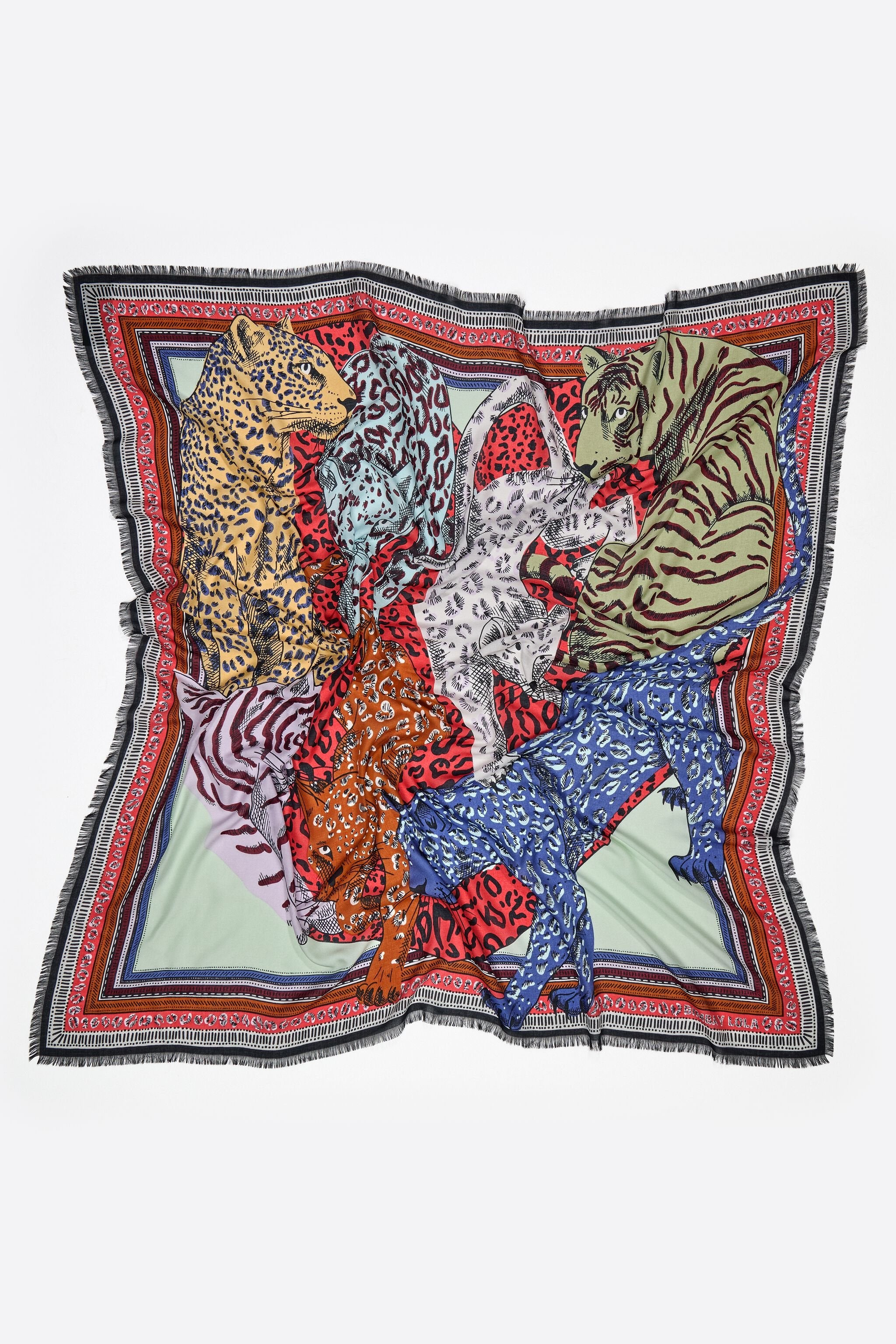 Lime cats heart shawl with borders