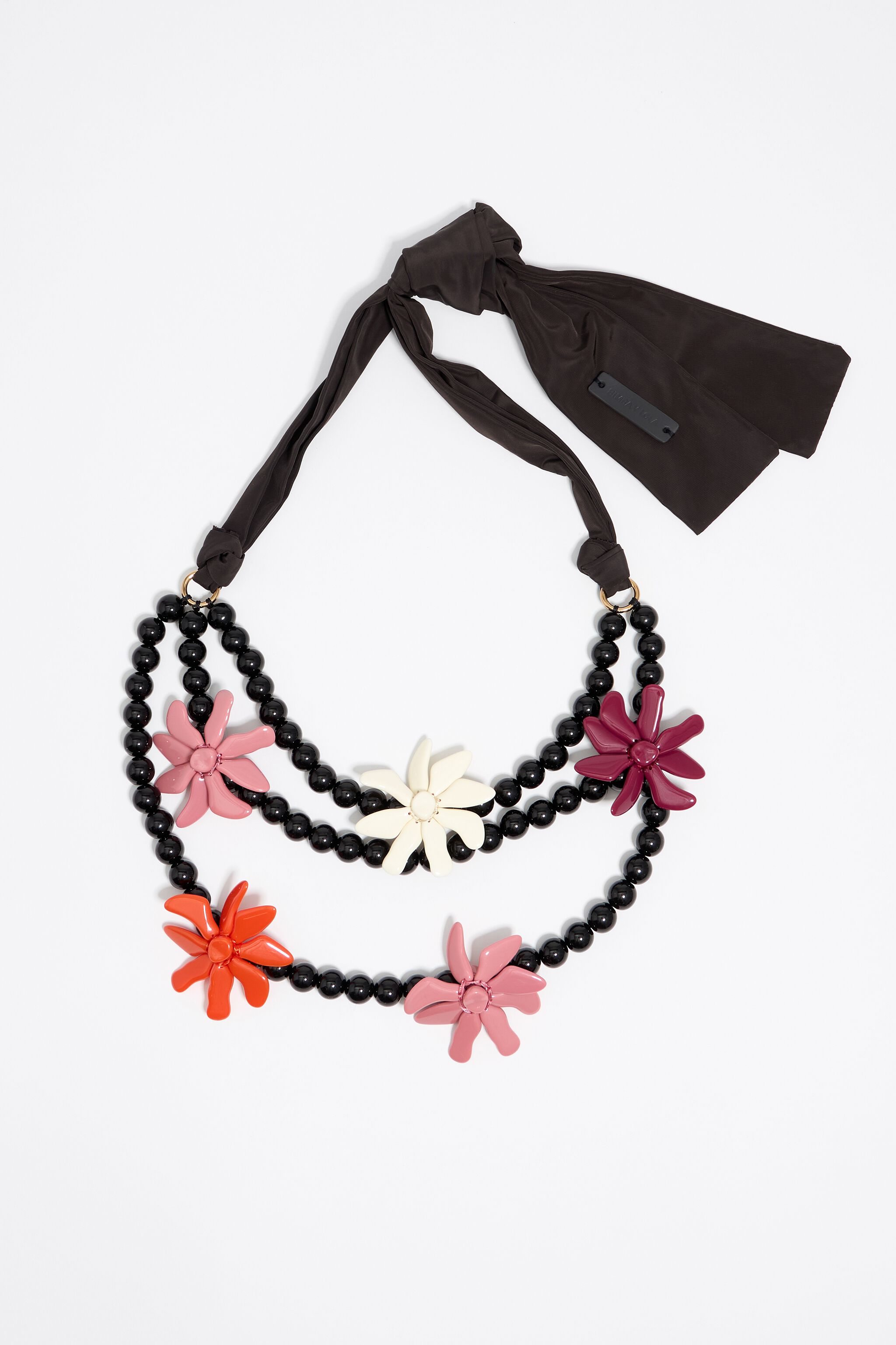 Coral flowers necklace