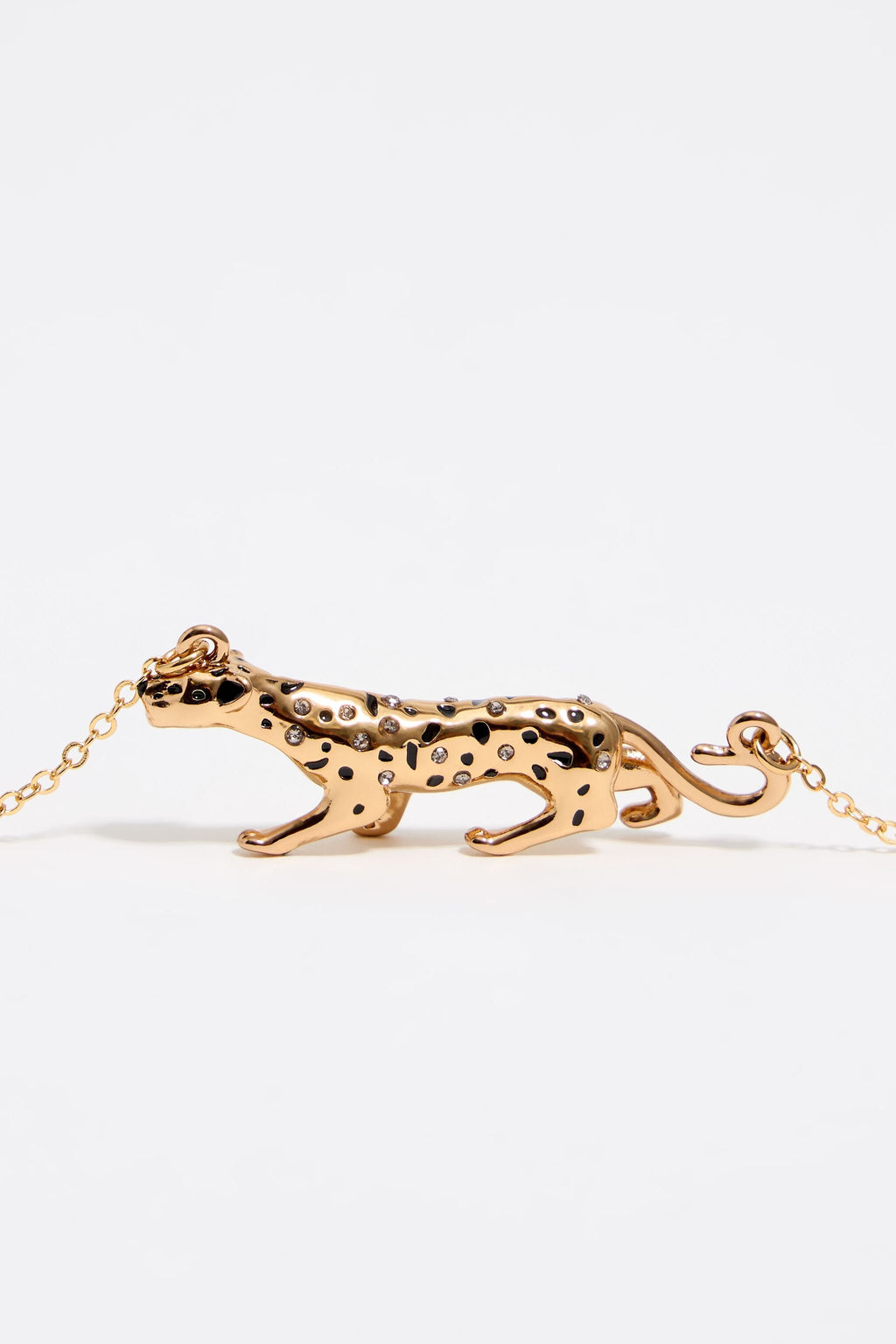 Dark gold panther necklace
