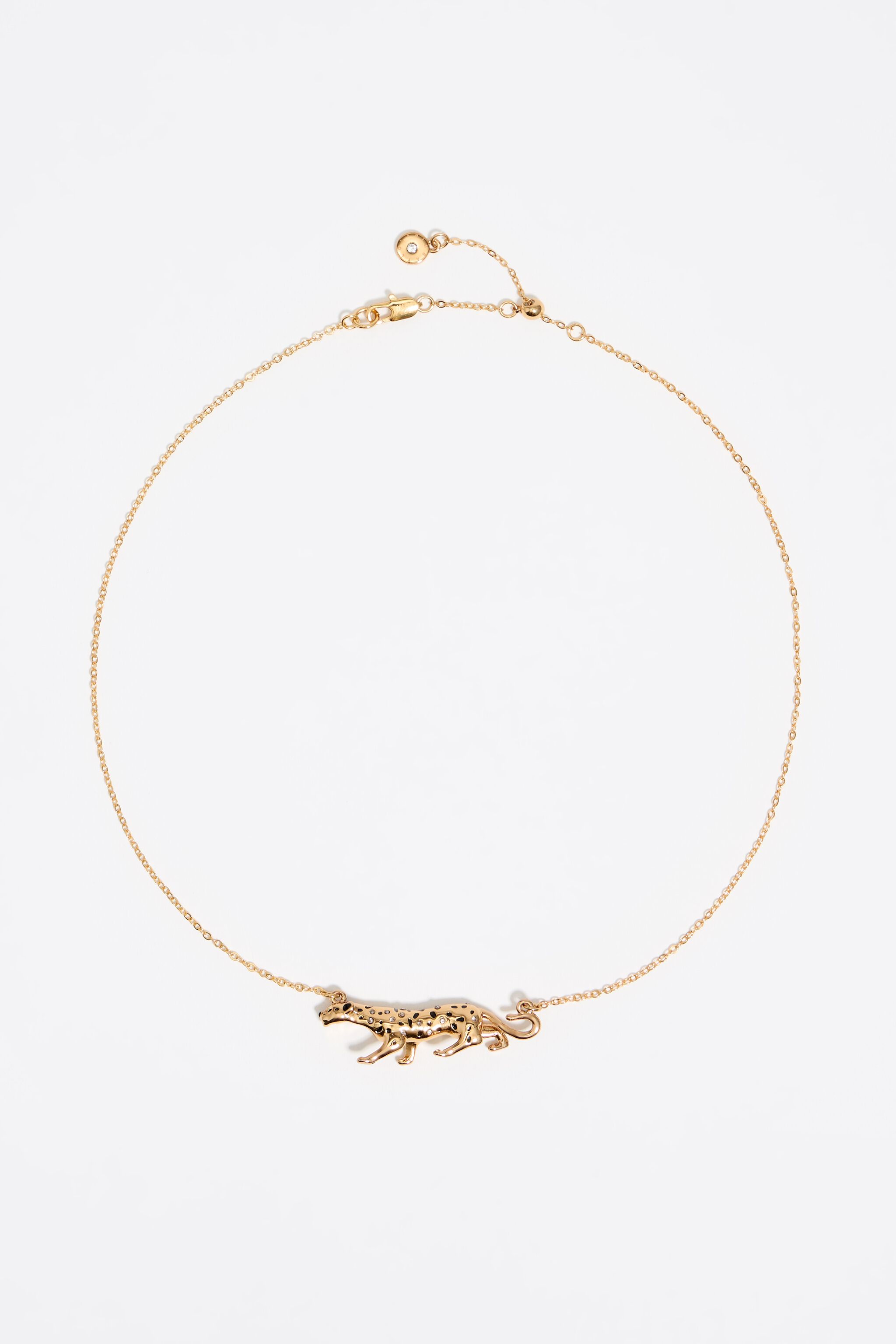 Dark gold panther necklace