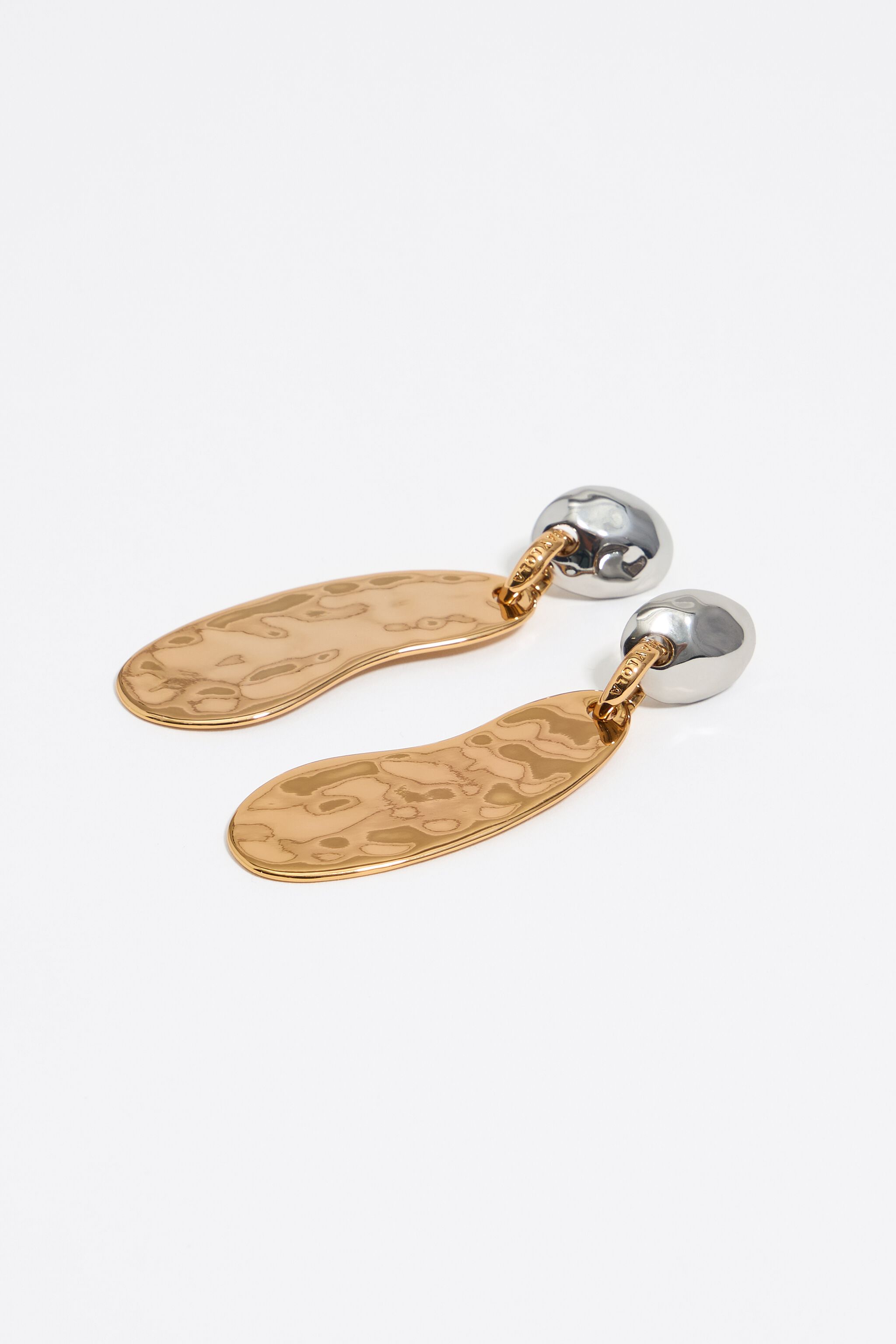 Two-tone textured earrings