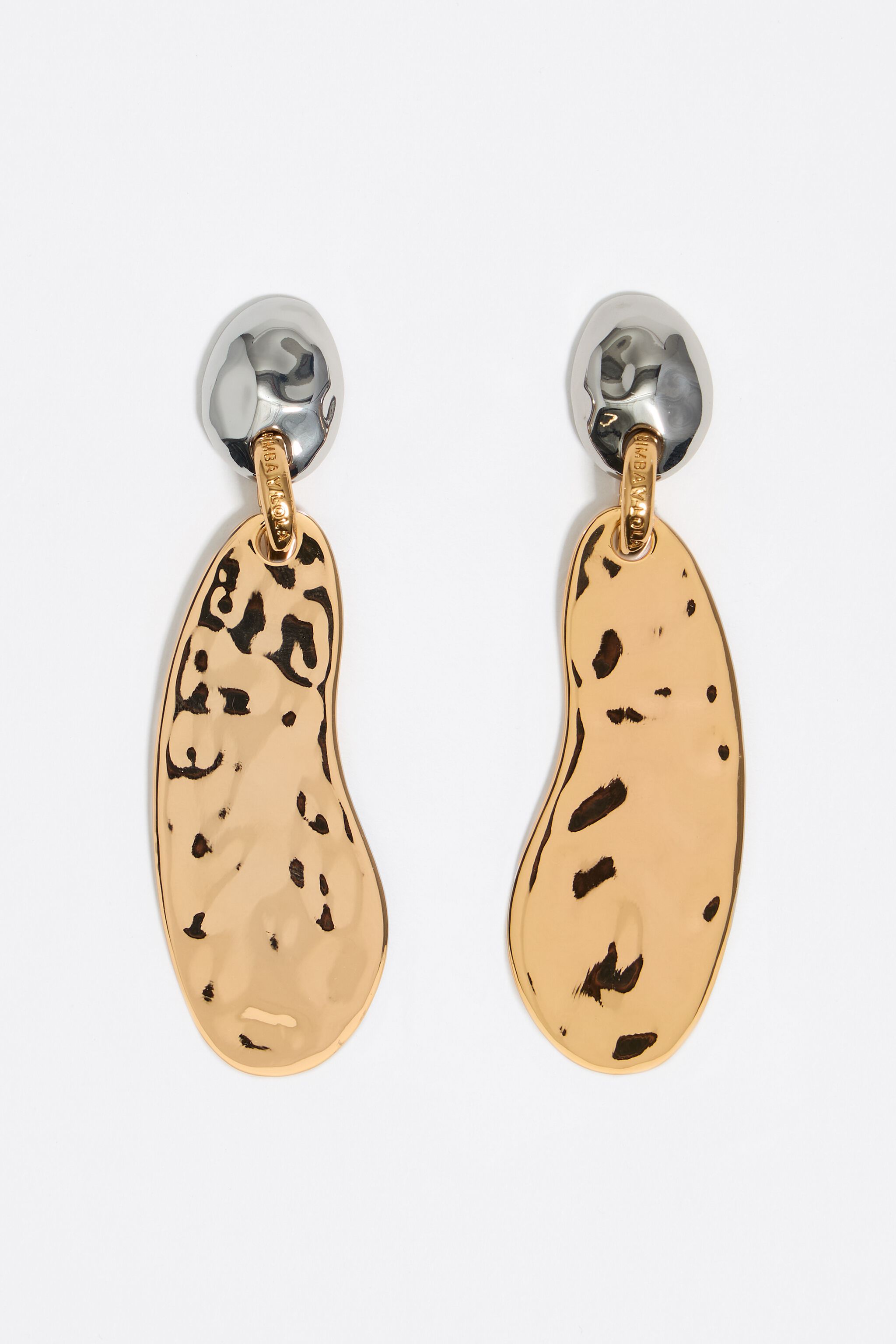 Two-tone textured earrings