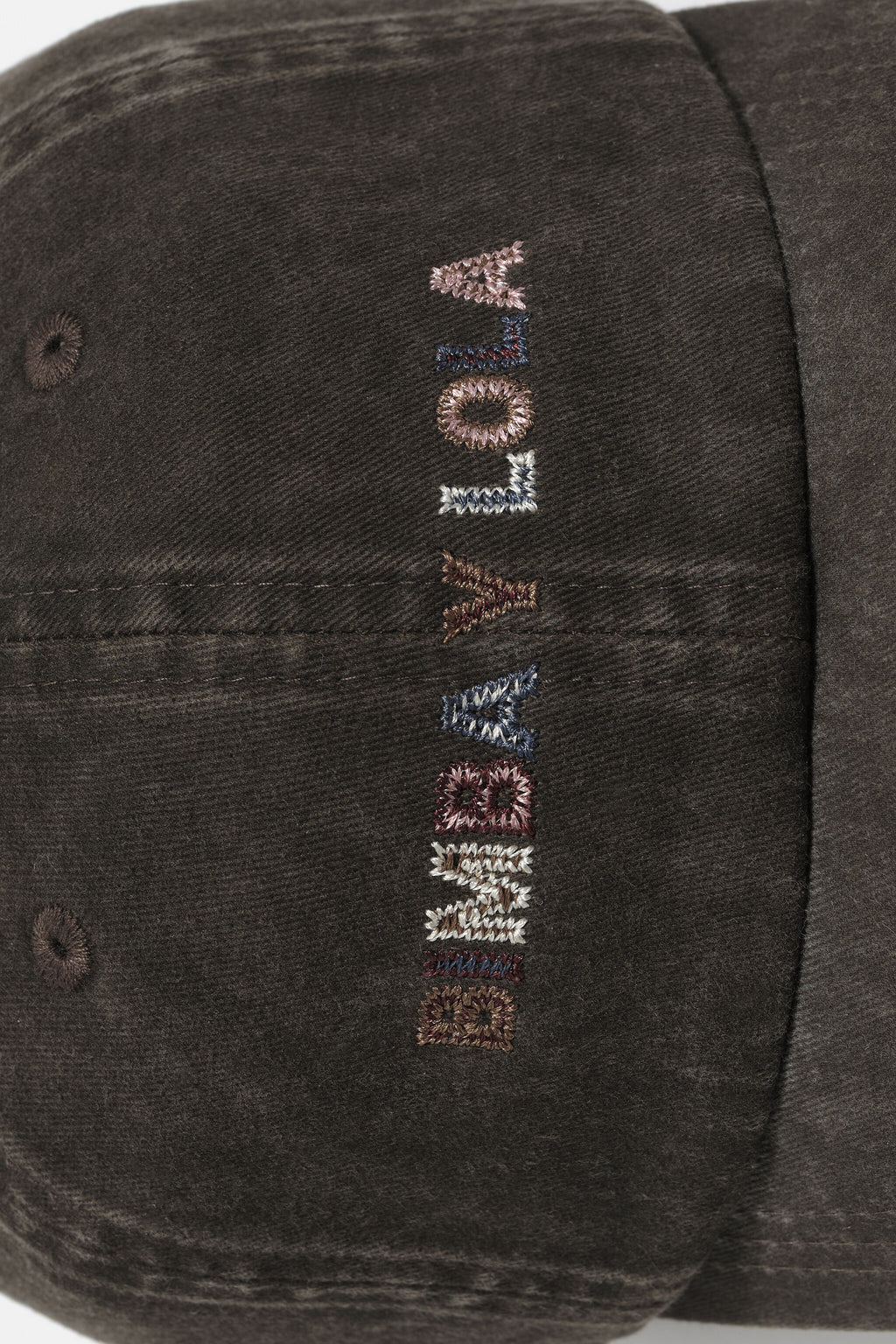 Washed brown cotton cap