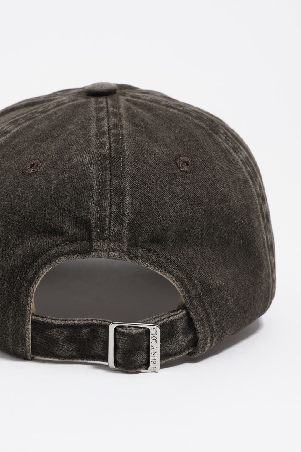 Washed brown cotton cap