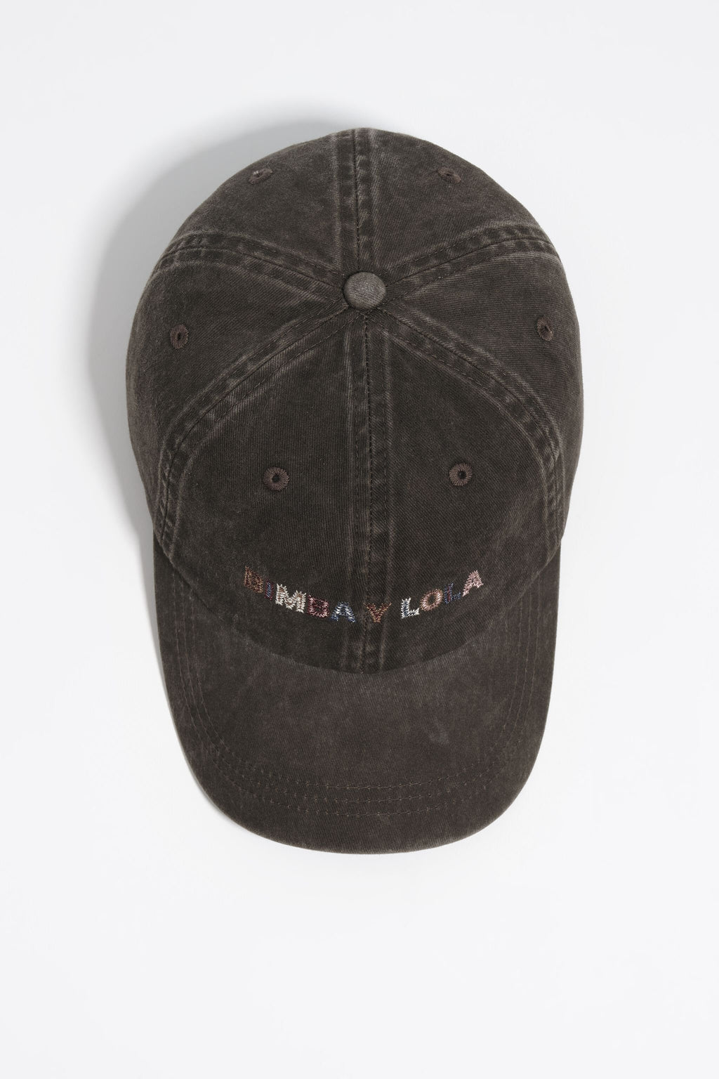 Washed brown cotton cap