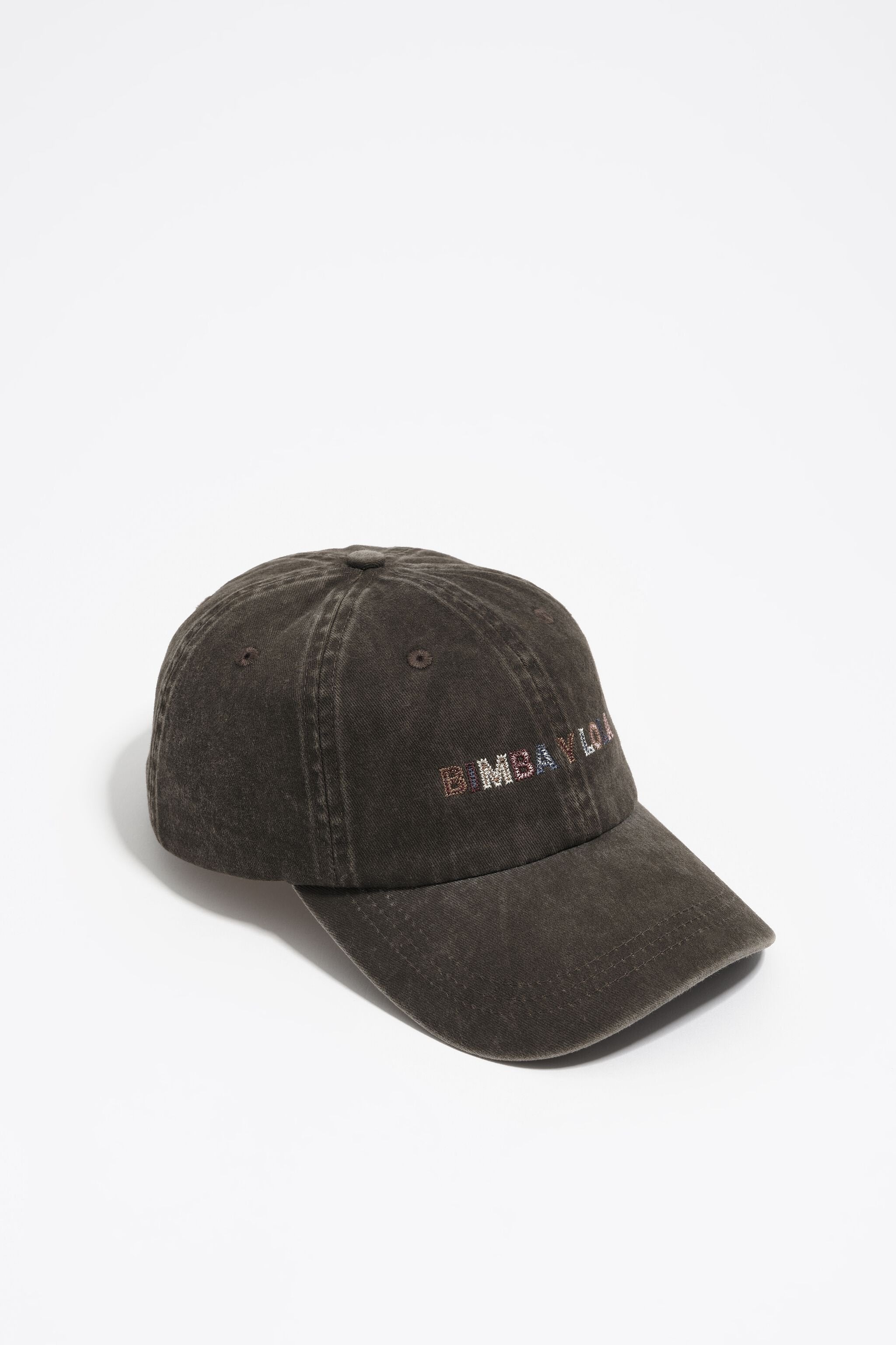 Washed brown cotton cap