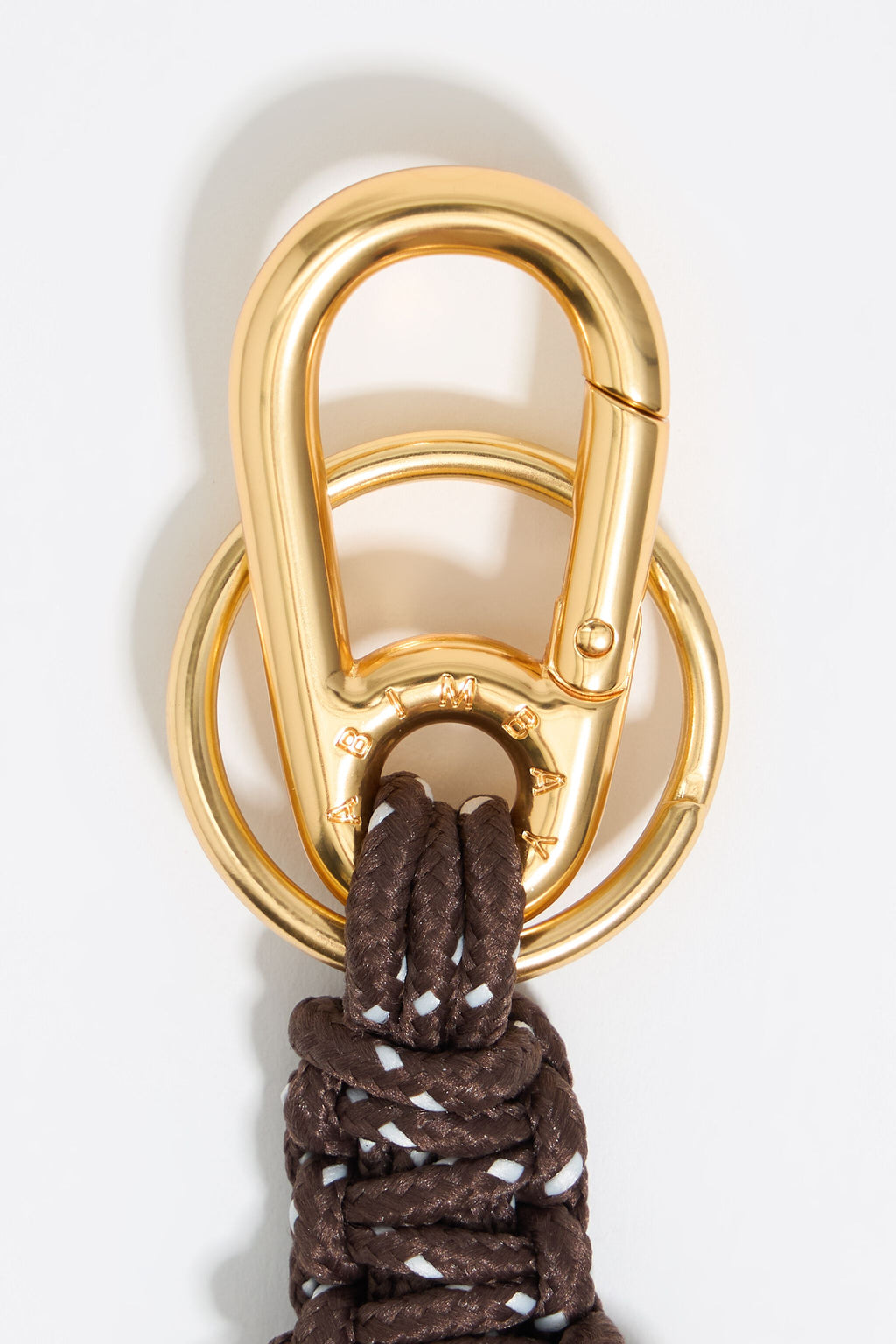 Ivory heart key ring with ropes