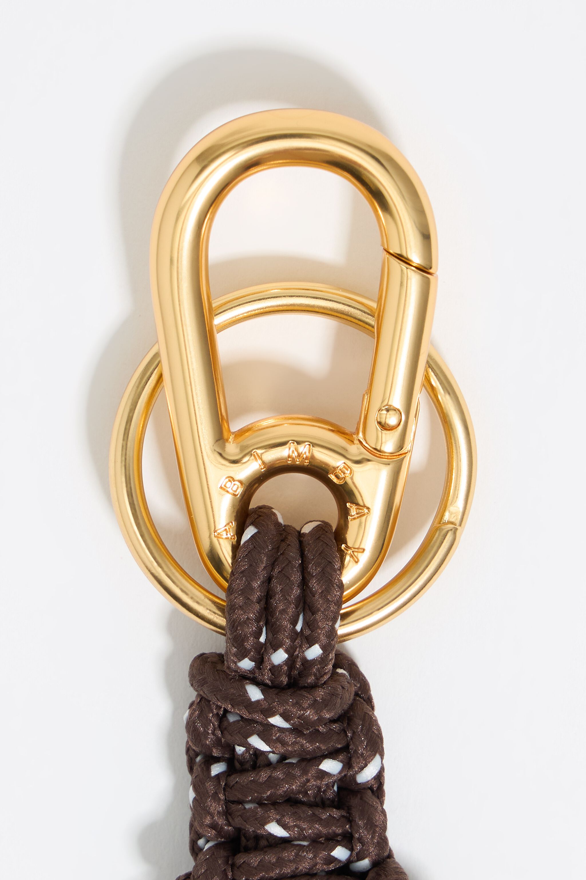 Ivory heart key ring with ropes