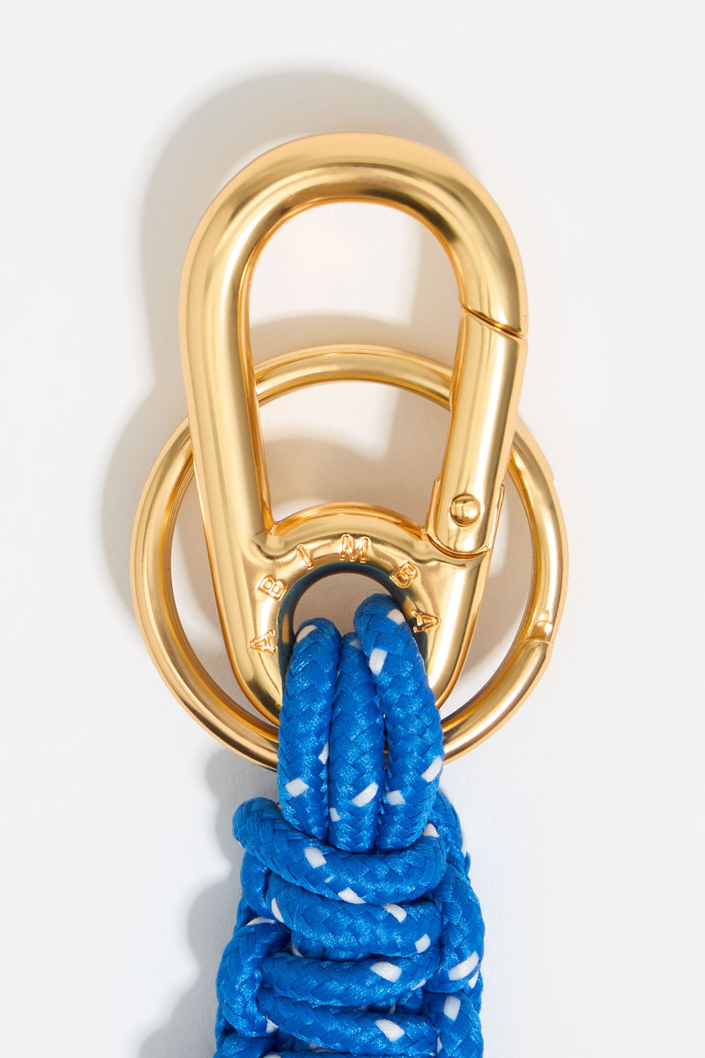 Orange heart key ring with ropes