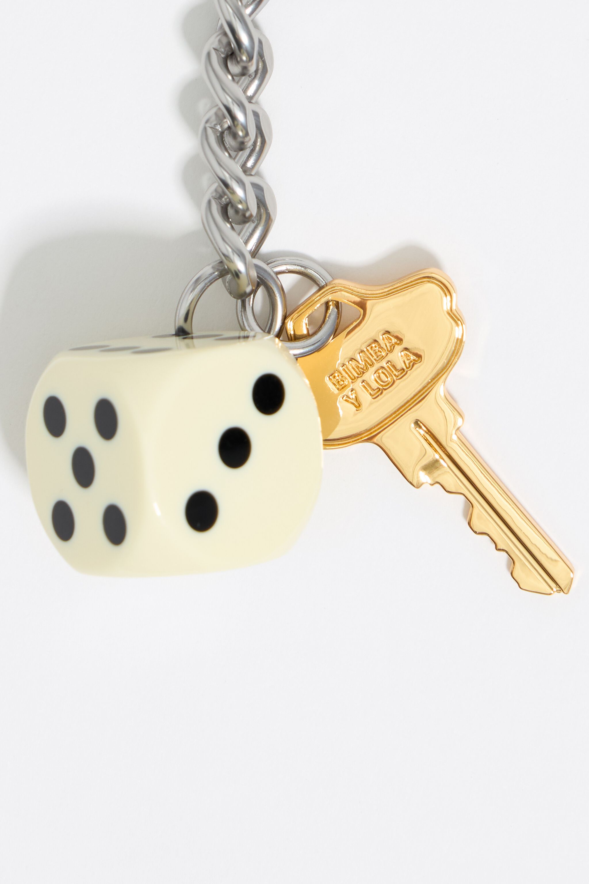 Key and dice key ring