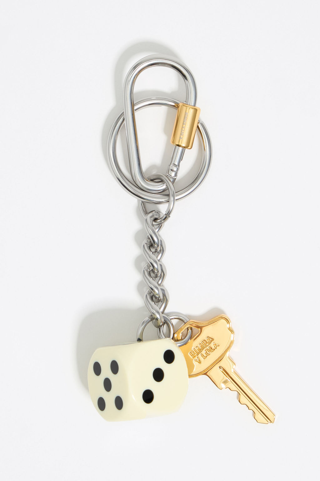 Key and dice key ring