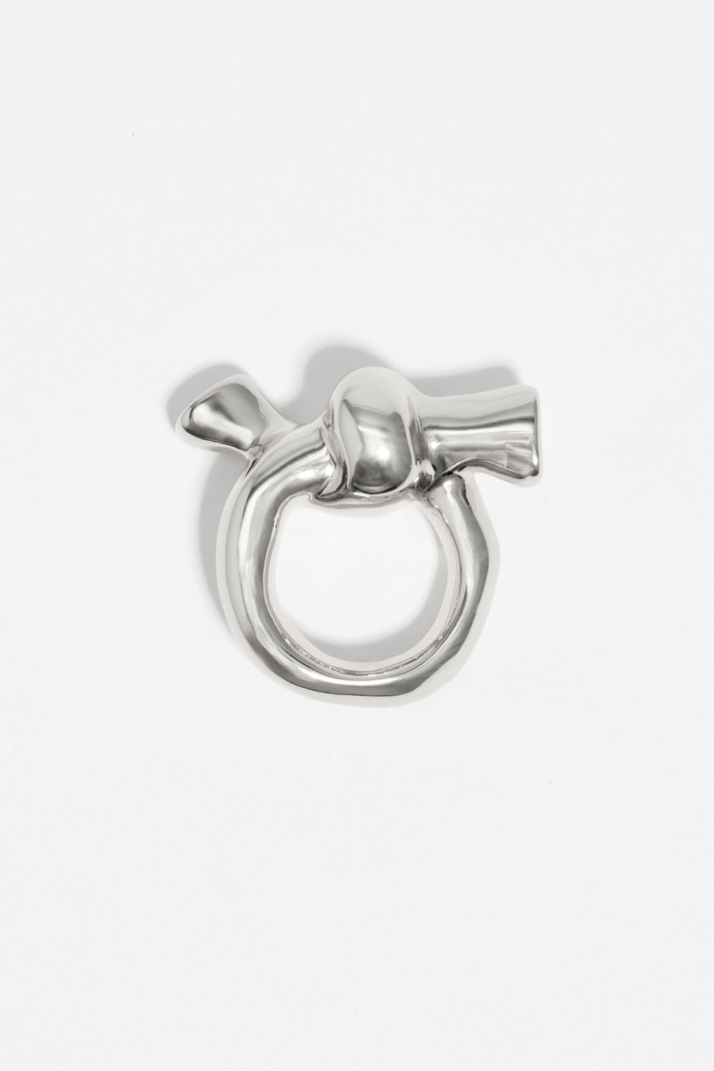 Silver knot scarf ring
