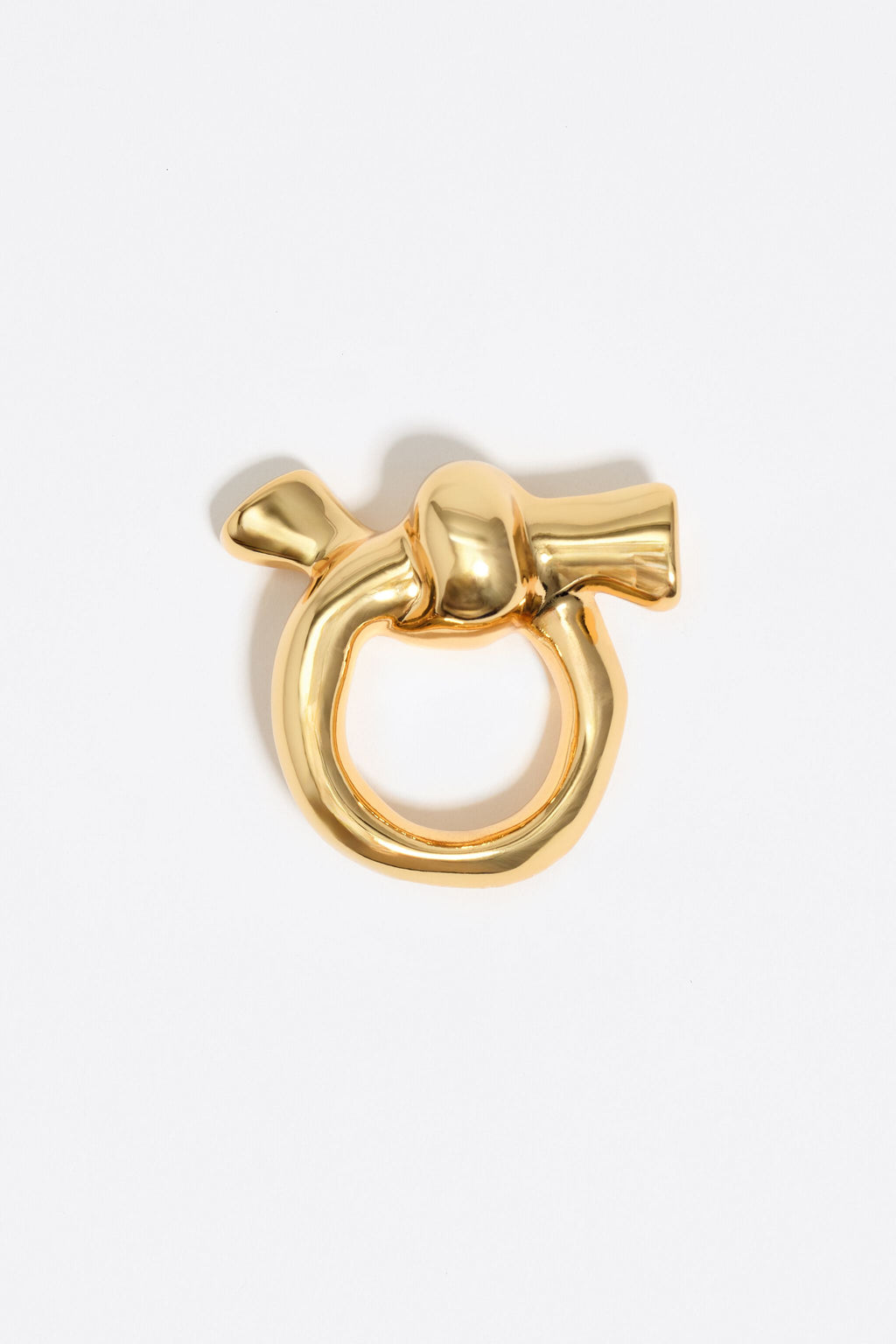 Gold knot scarf ring