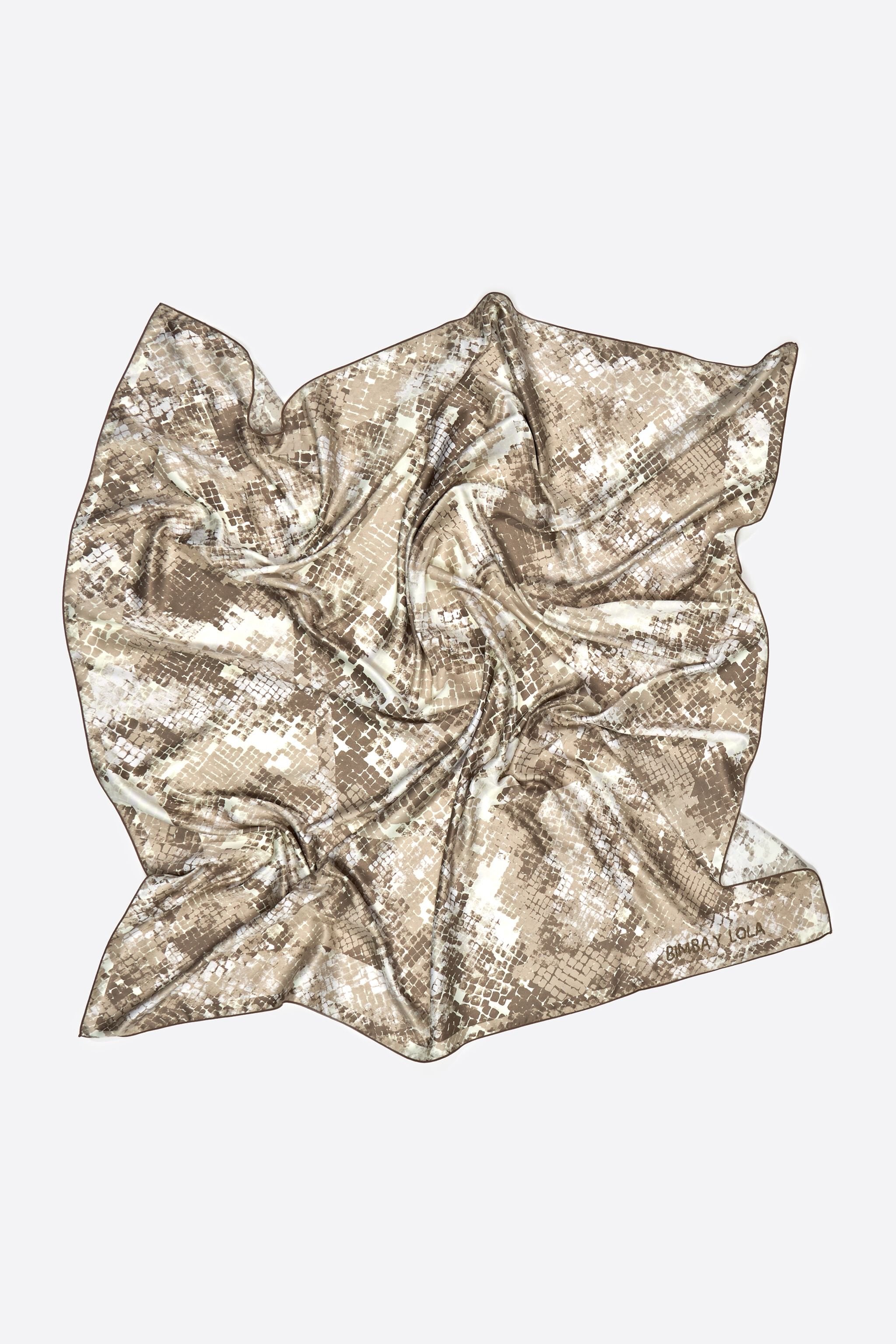 Taupe Snake print scarf