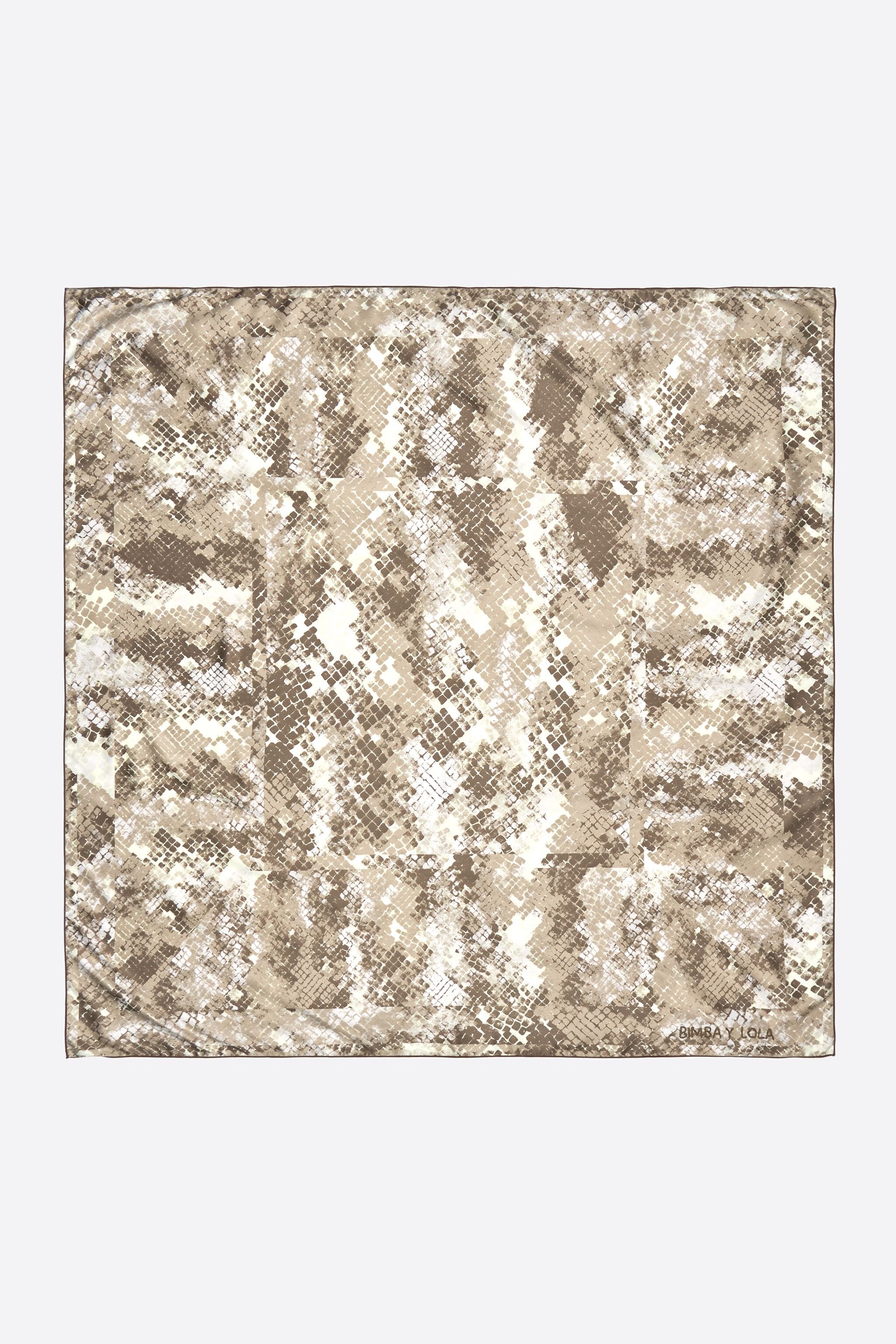 Taupe Snake print scarf